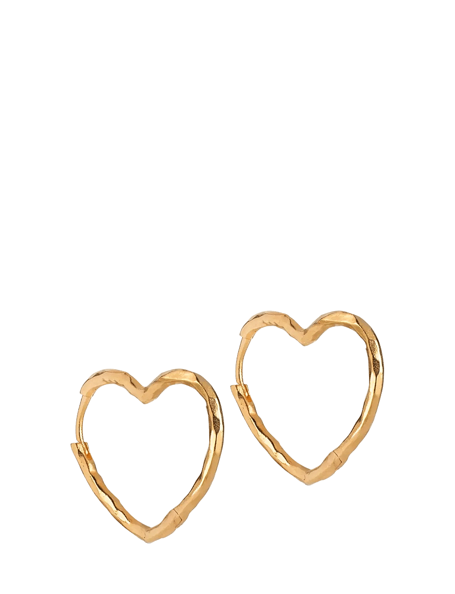 Enamel Copenhagen - Organic Heart Medium Hoops - hoops kõrvarõngad - 925s/gp/m - 1