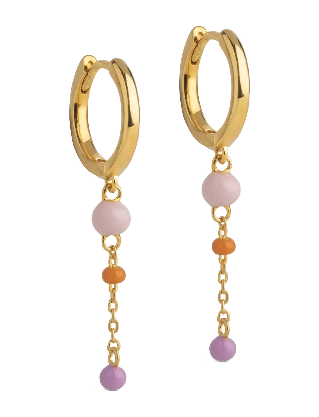 Enamel Copenhagen Hoops, Lola Bold - Accessoires - BLUSH / gold