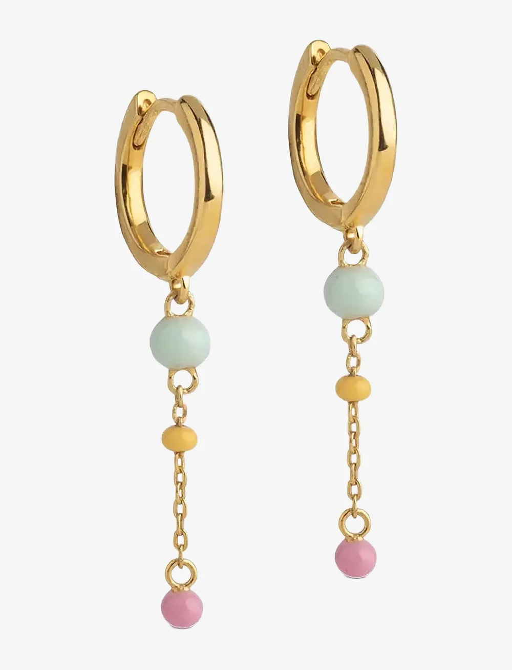 Enamel Copenhagen - Lola Bold Hoops - rippuvad kõrvarõngad - rainbow - 1