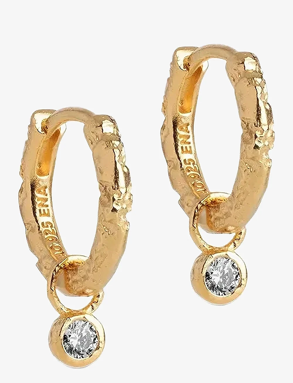 Enamel Copenhagen - Hoops, Belle CZ - kreolen - white cz - 1