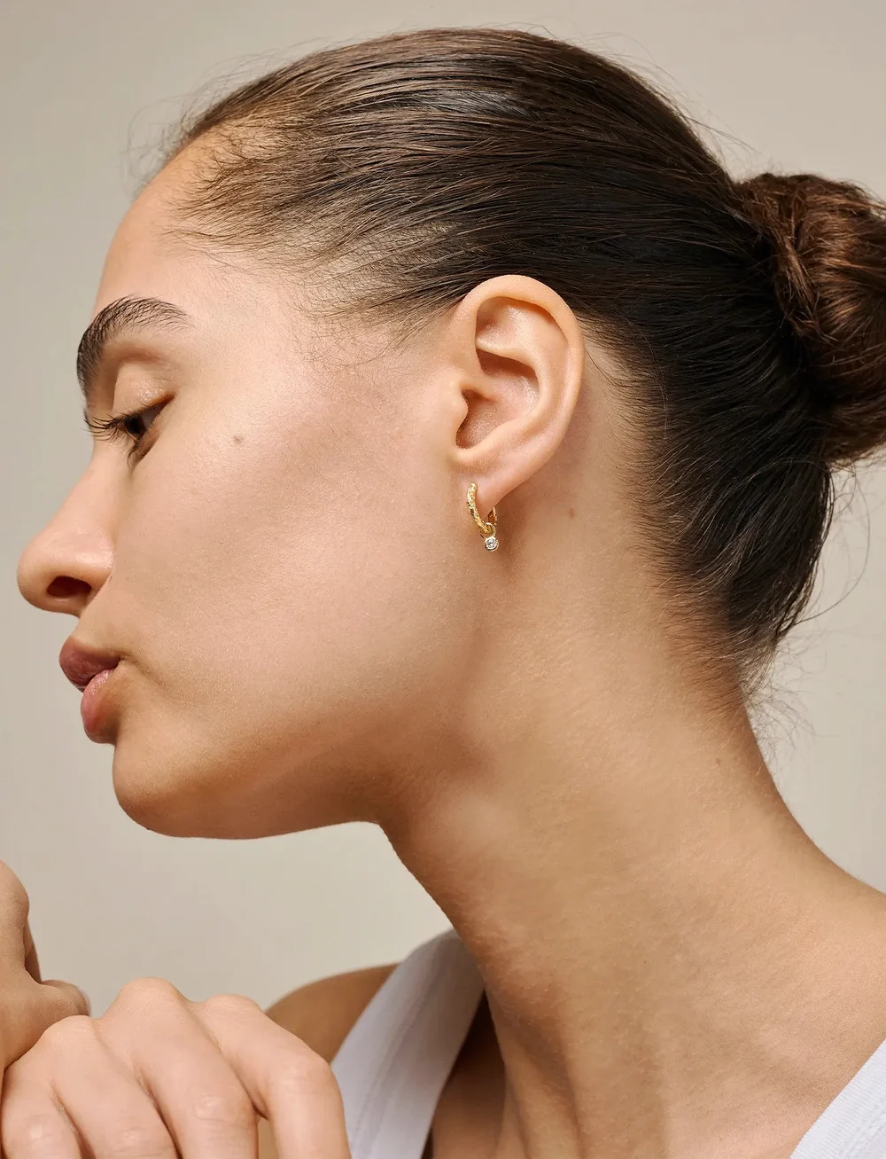 Enamel Copenhagen - Hoops, Belle CZ - kreolen - white cz - 0