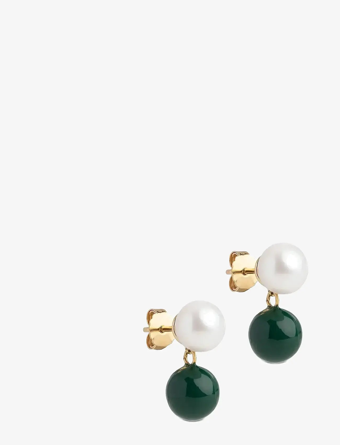 Enamel Copenhagen - Earrings, Columba - perlenohrringe - petrol green - 1
