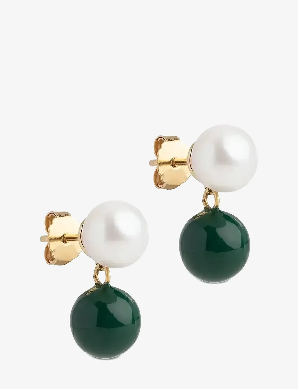 Enamel Copenhagen - Earrings, Columba - naastkõrvarõngad - petrol green - 1