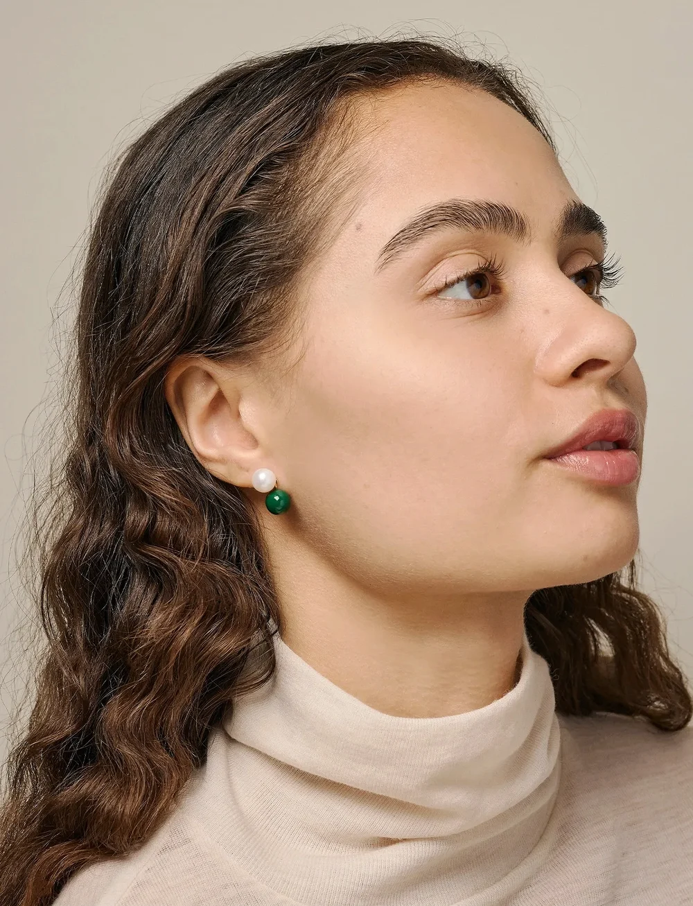 Enamel Copenhagen - Earrings, Columba - naastkõrvarõngad - petrol green - 0