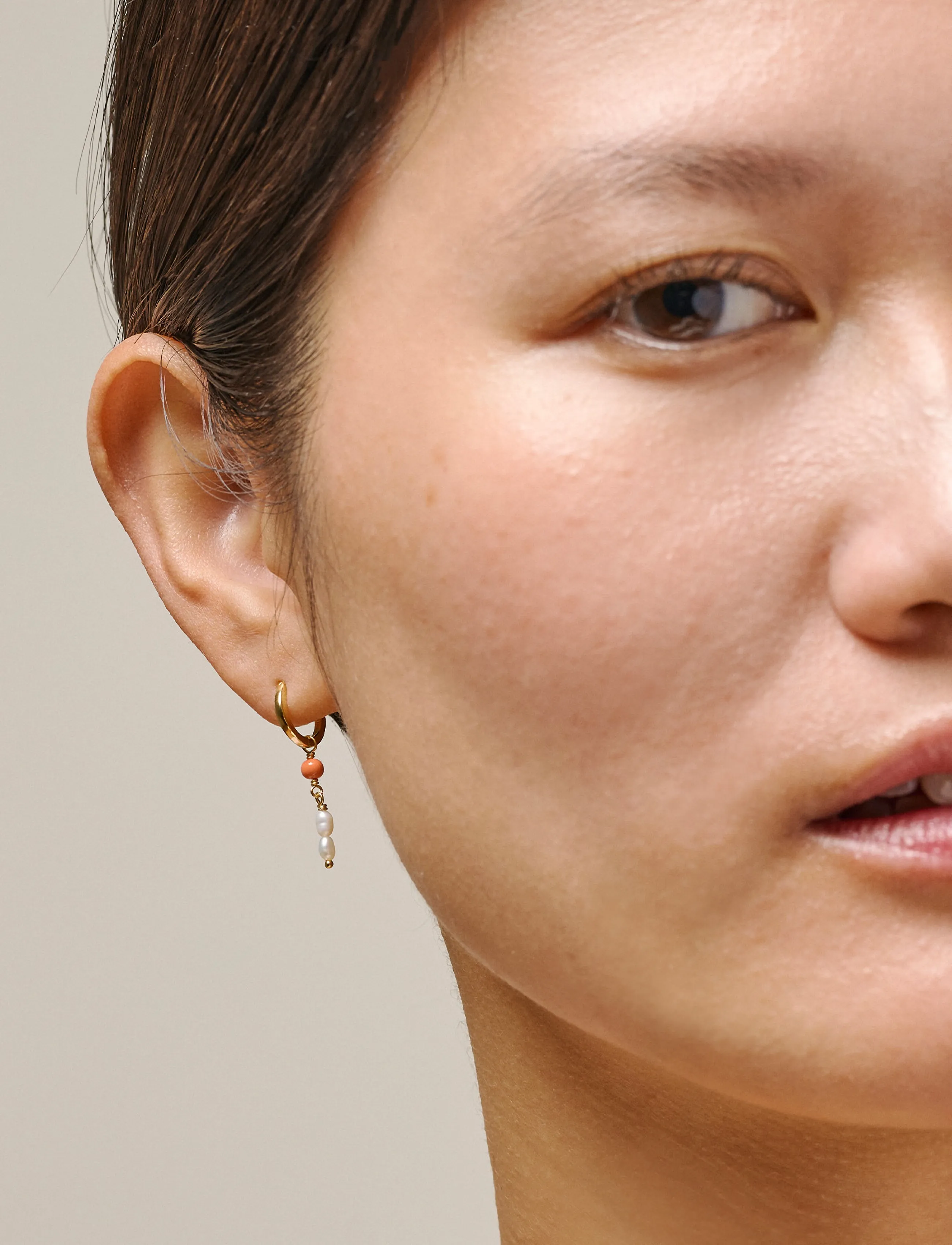 Enamel Copenhagen Hoops, Liva, One Size, Coral, Øreringe > Creoler, Dame