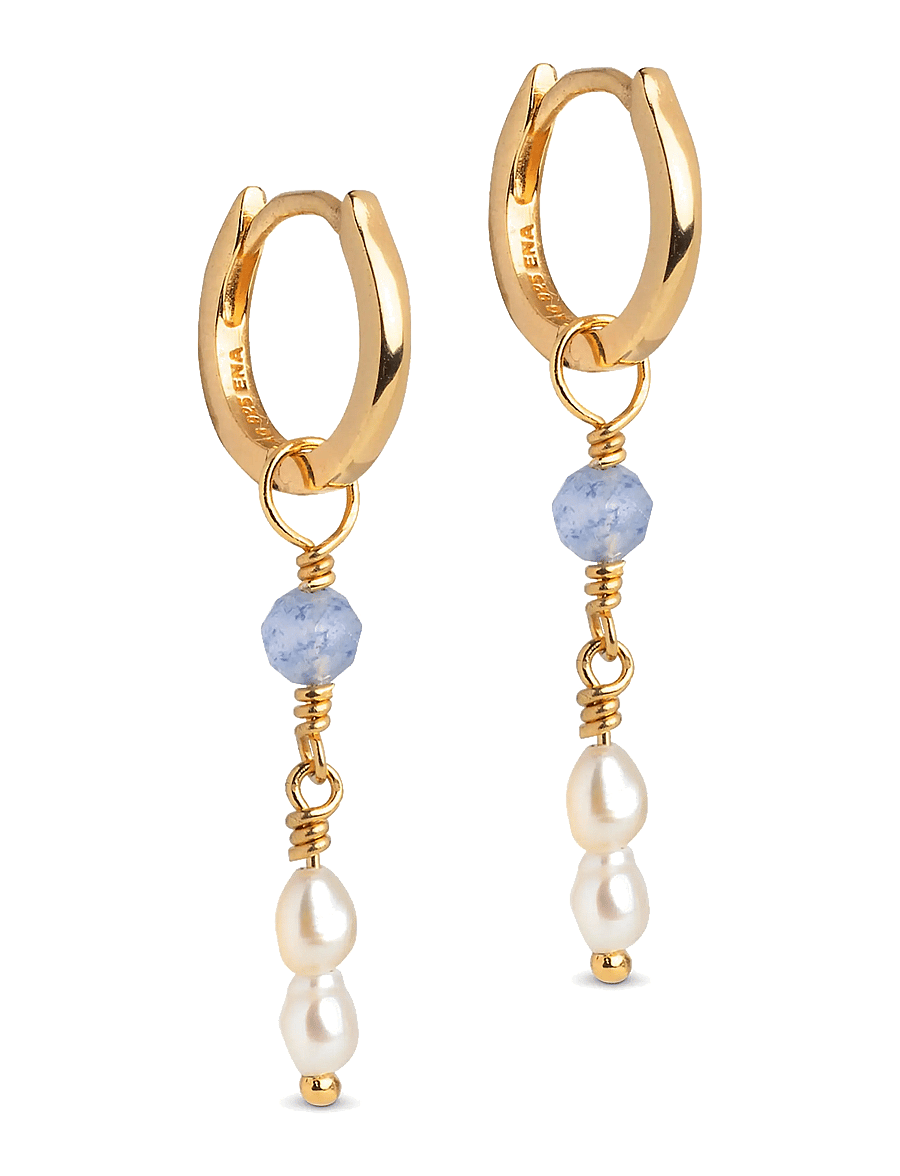 Enamel Copenhagen - Hoops, Liva - kreolen - blue quartz - 1