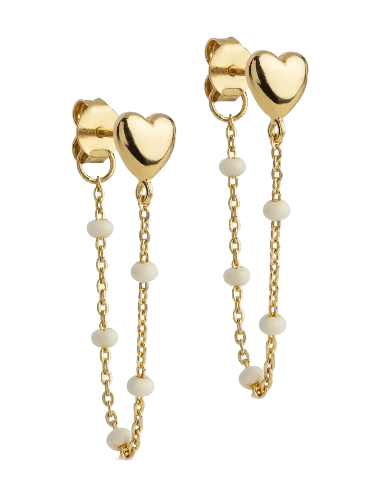 Enamel Copenhagen Earrings, Lola Heart - Accessories - DAISY / gold