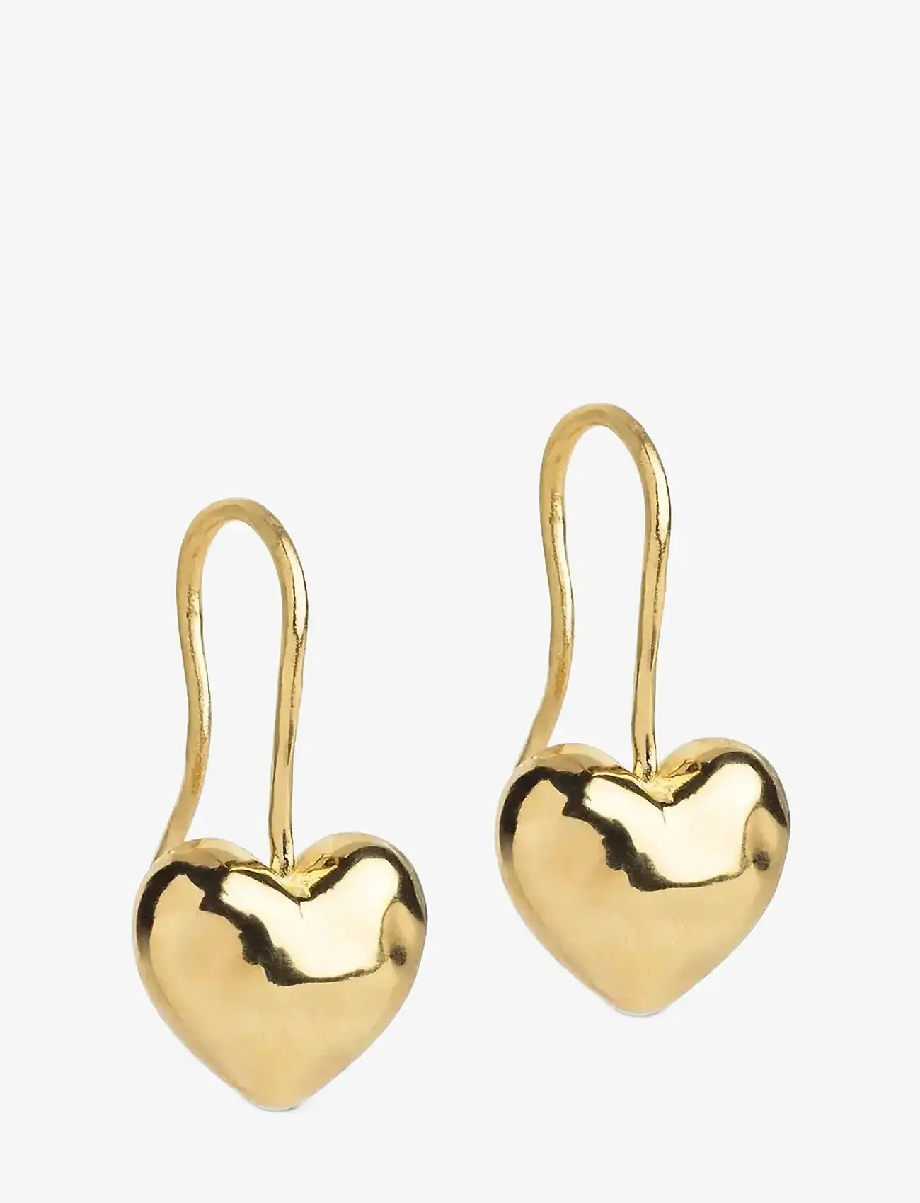 Enamel Copenhagen - Earrings, Poma Drop Heart - hangandi eyrnalokkar - 925s/gp - 1