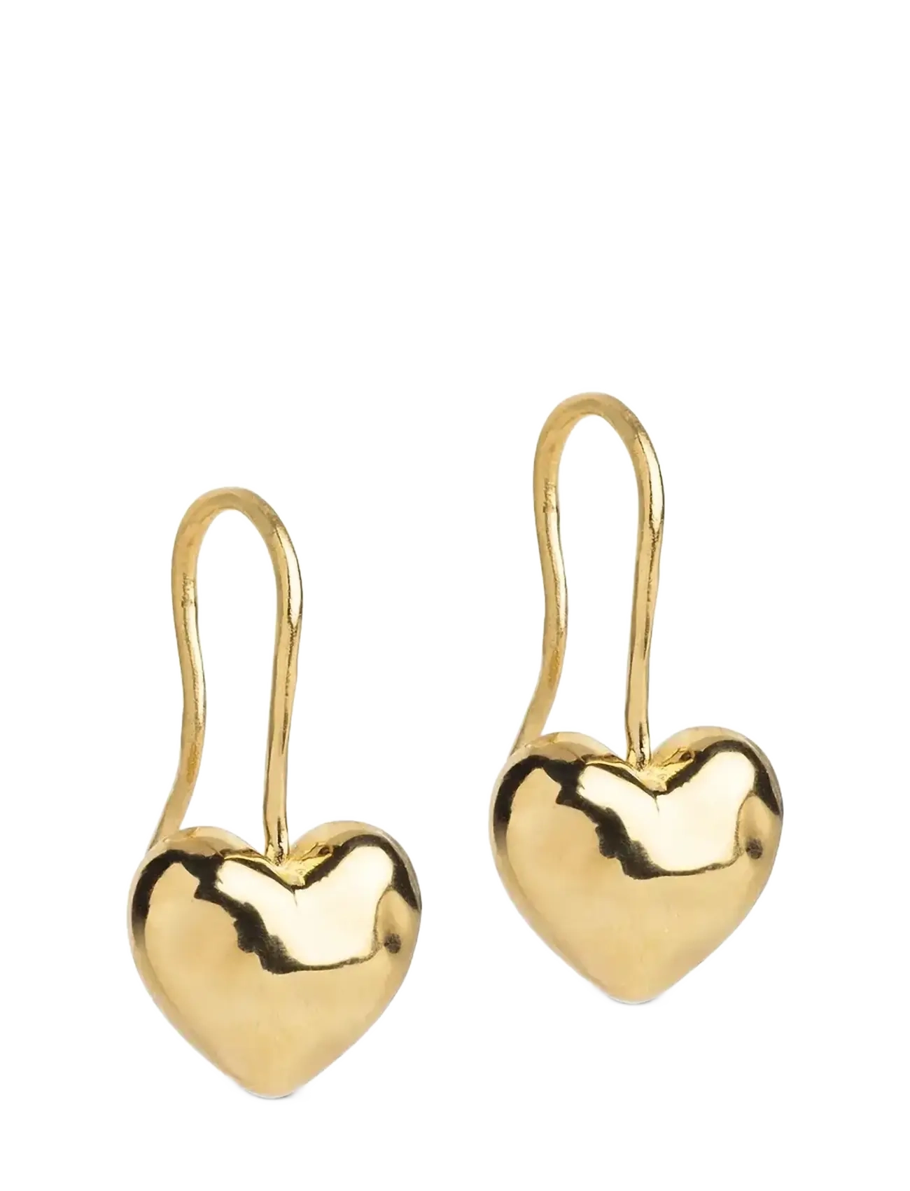 Enamel Copenhagen Earrings, Poma Drop Heart - Enamel Copenhagen - 925S/GP / gold