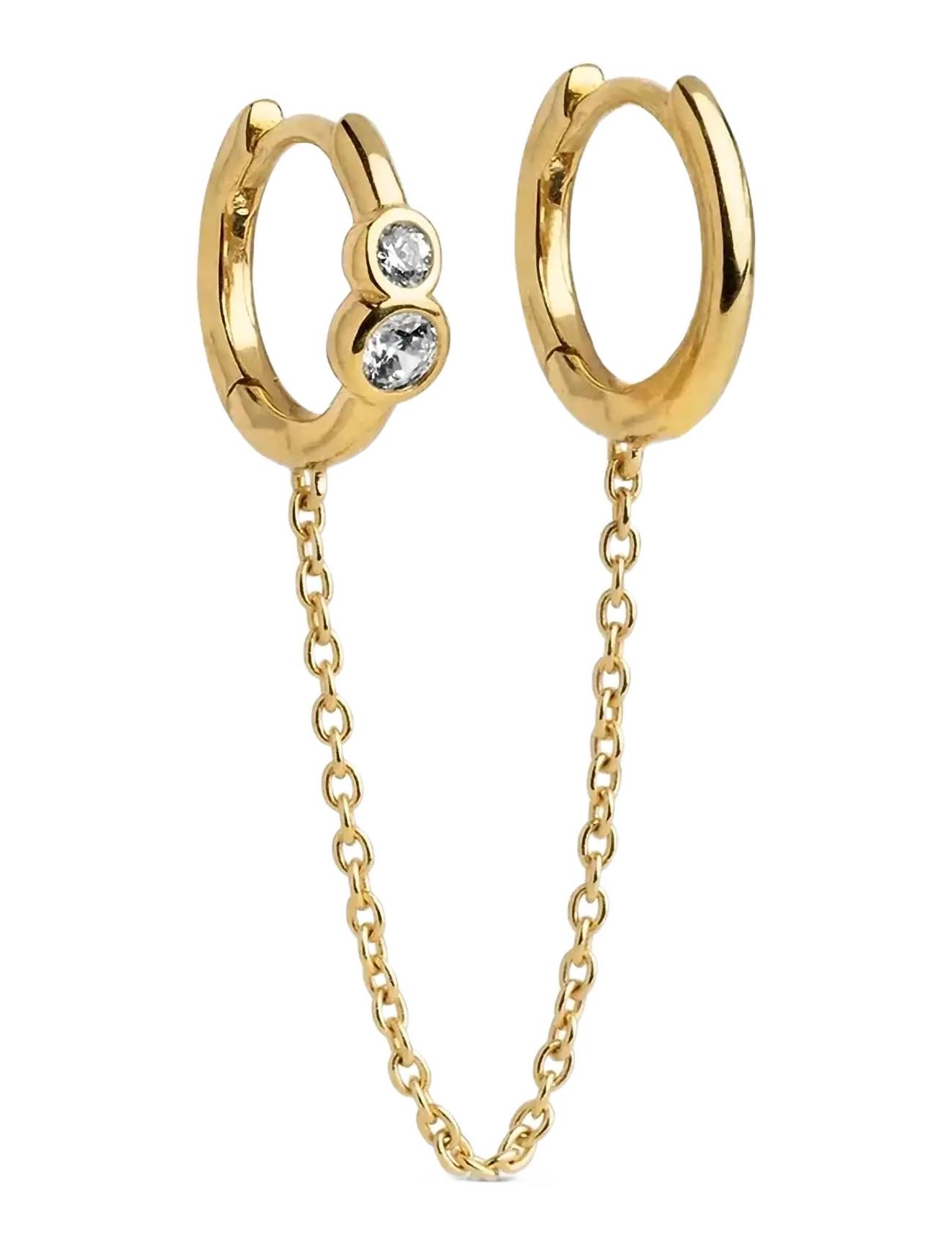 Enamel Copenhagen Hoops, Nova Chain One Piece - Accessoarer - WHITE CZ / gold