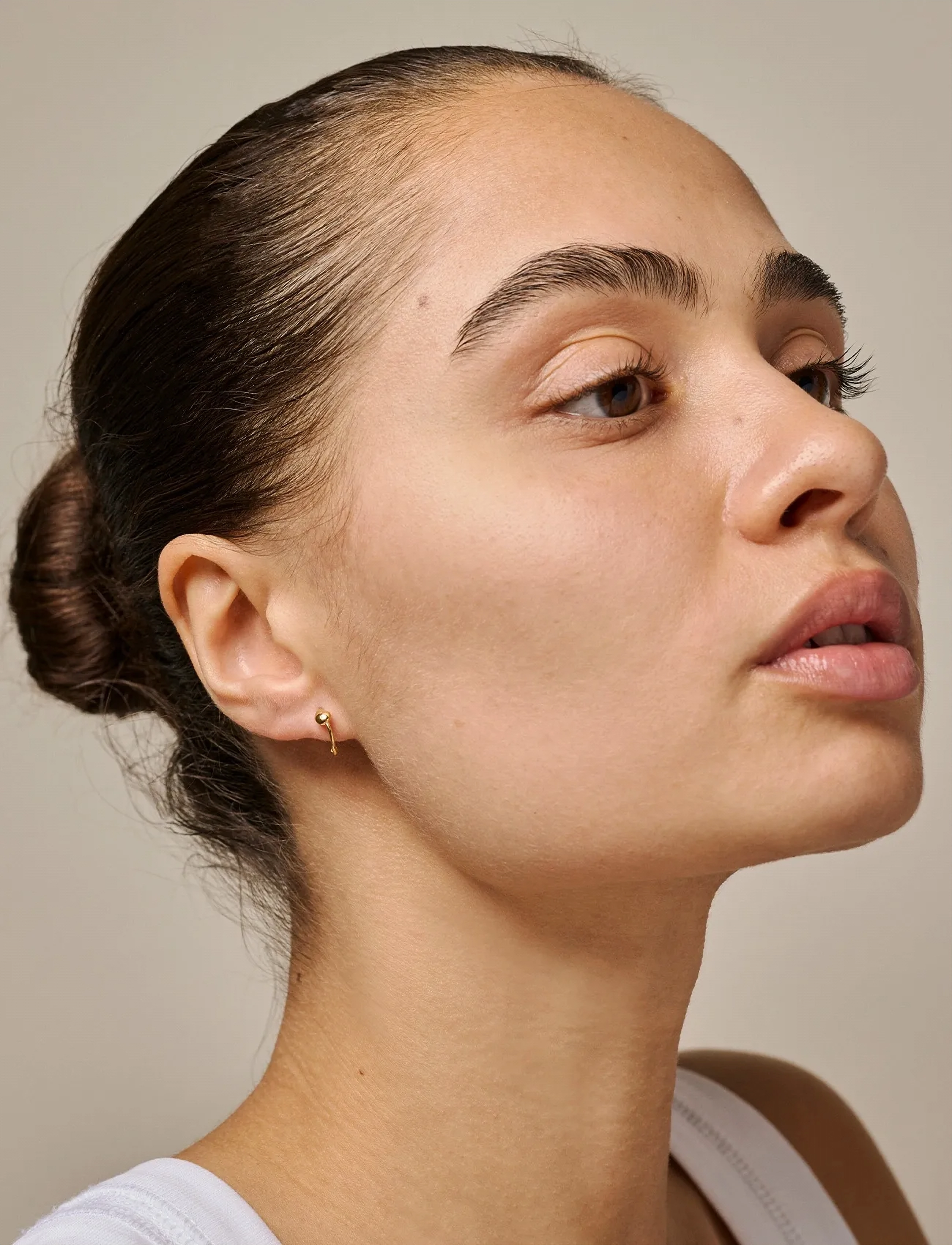 Enamel Copenhagen Hoops, Twistie drop - Earrings - 925S/GP / gold