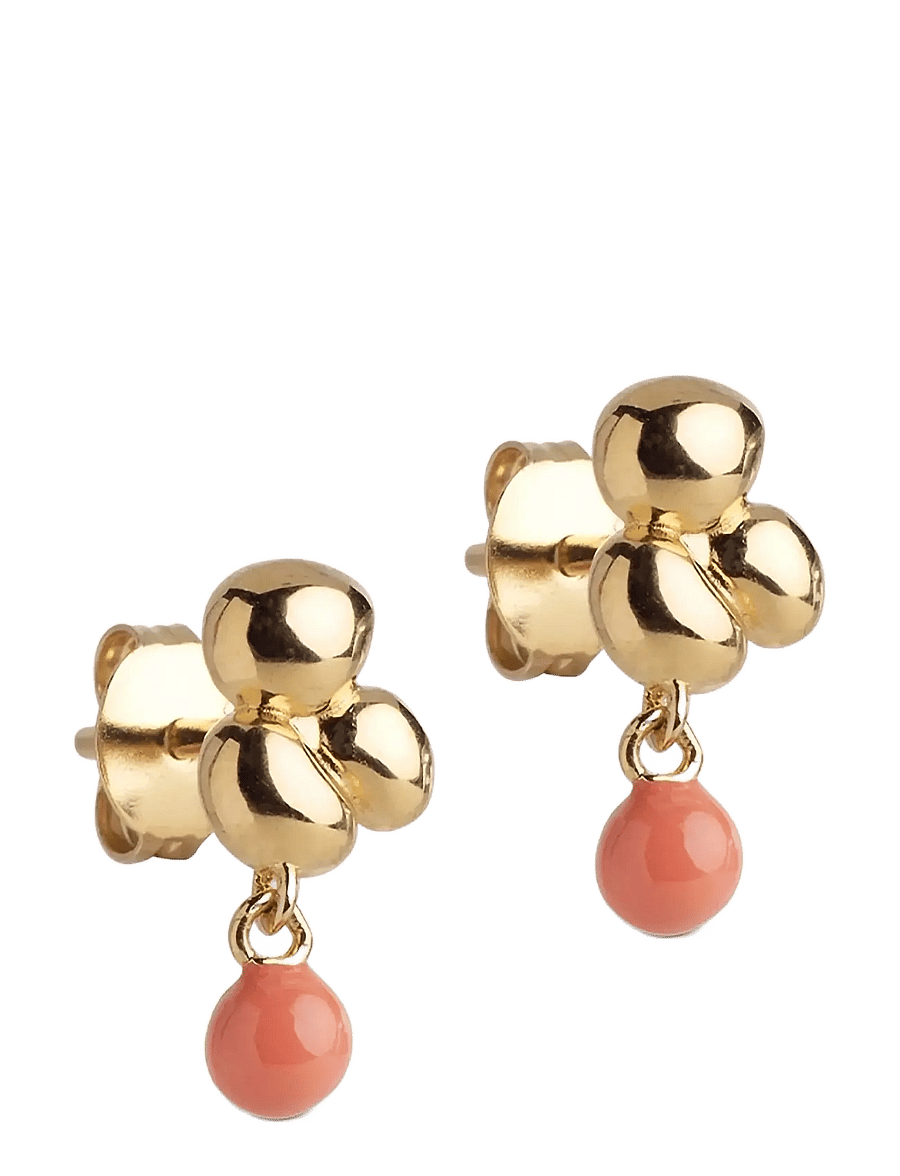Enamel Copenhagen - Earrings, Nara Ball - hangandi eyrnalokkar - light coral - 1