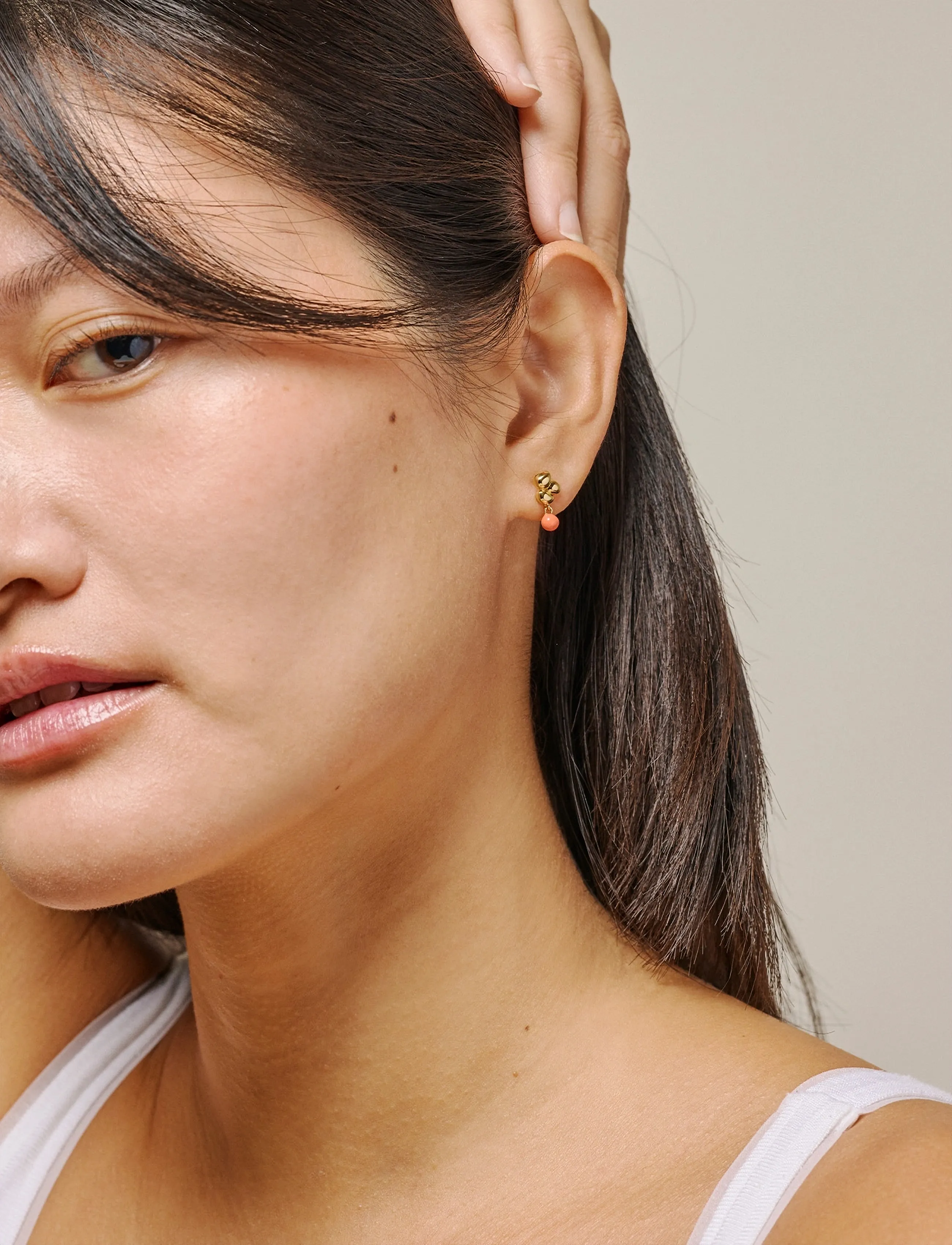 Enamel Copenhagen Earrings, Nara Ball - Aksessuaarid - LIGHT CORAL / coral