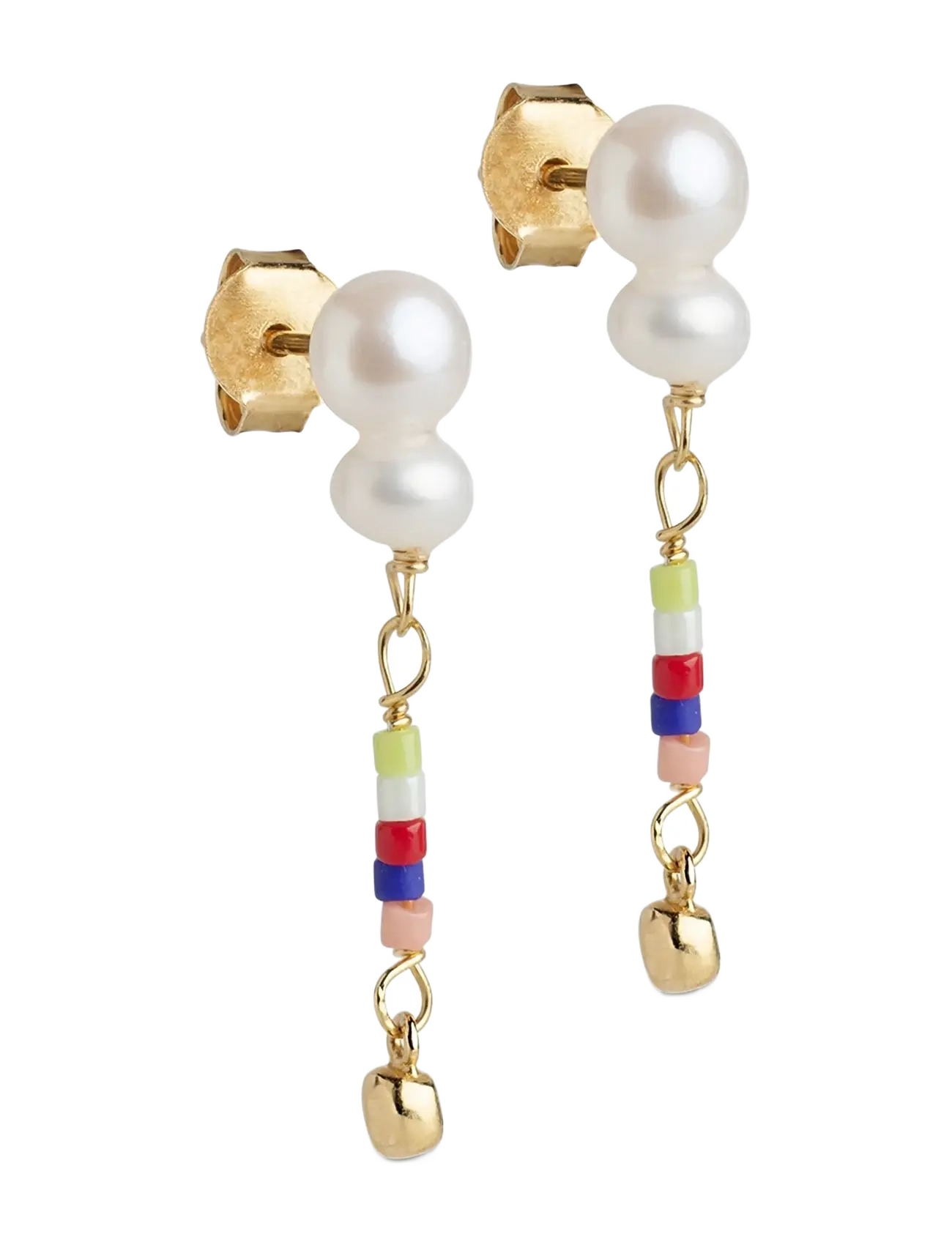 Enamel Copenhagen Earrings, Dorothea - Accessories - BOHO / white