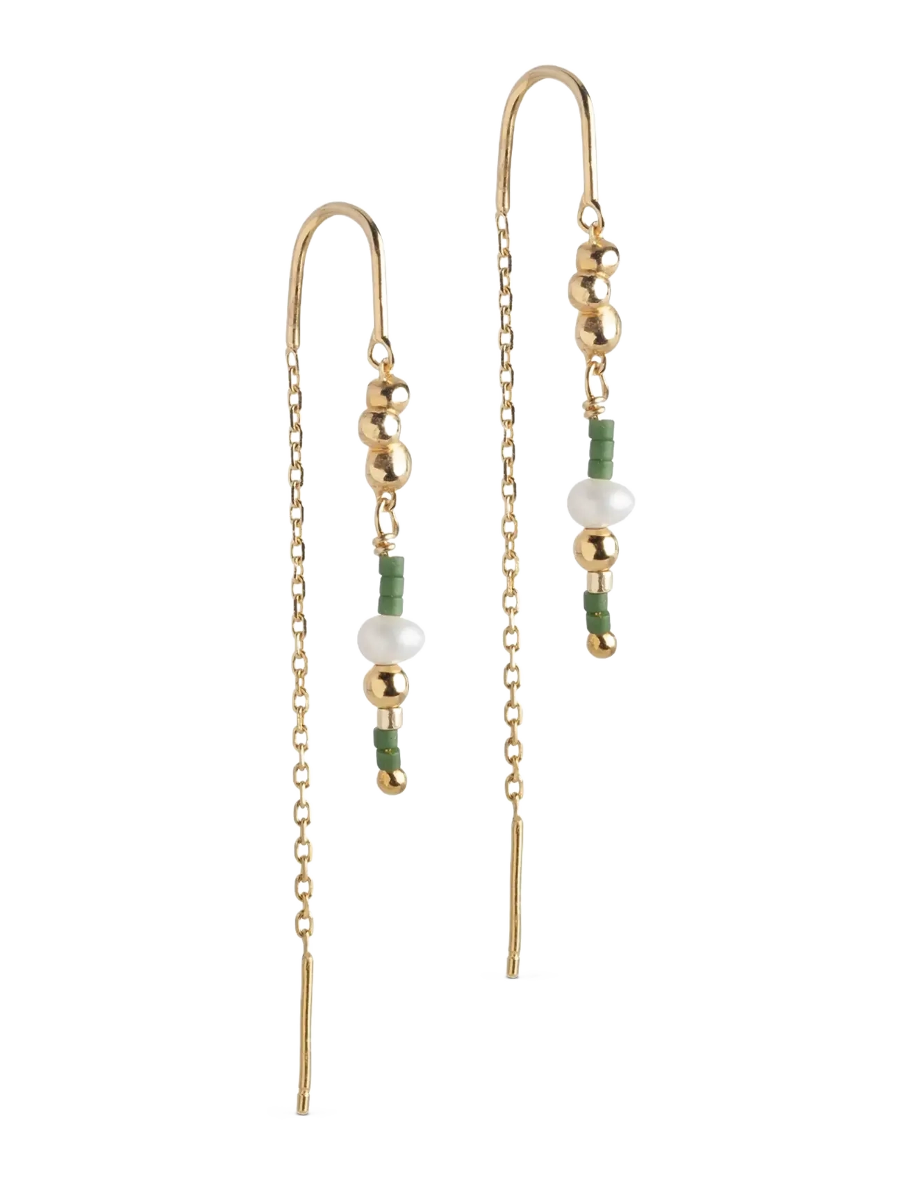 Enamel Copenhagen Earrings, Nara Miyuki - Noor - KHAKI / gold