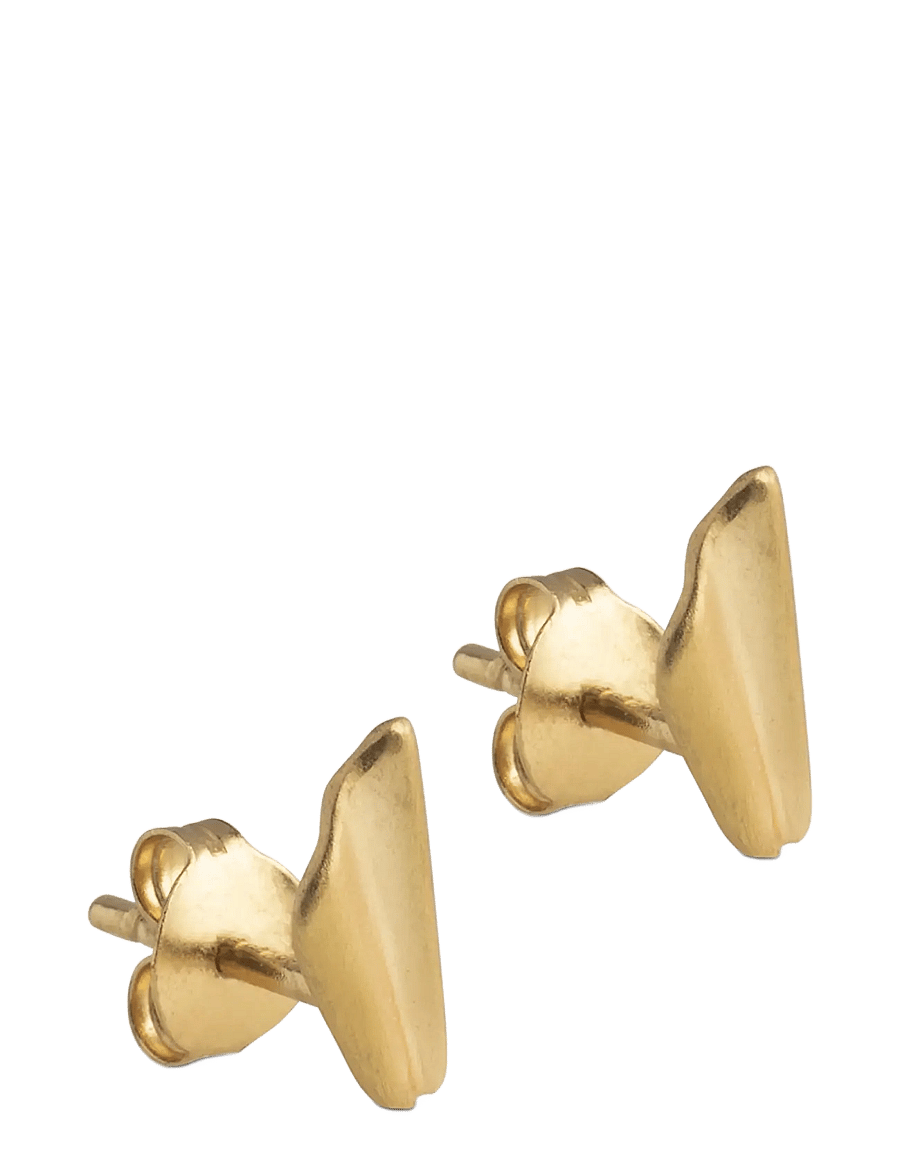 Enamel Copenhagen - Studs, Wave Leaf - neet-kõrvarõngad - gold plated - 1