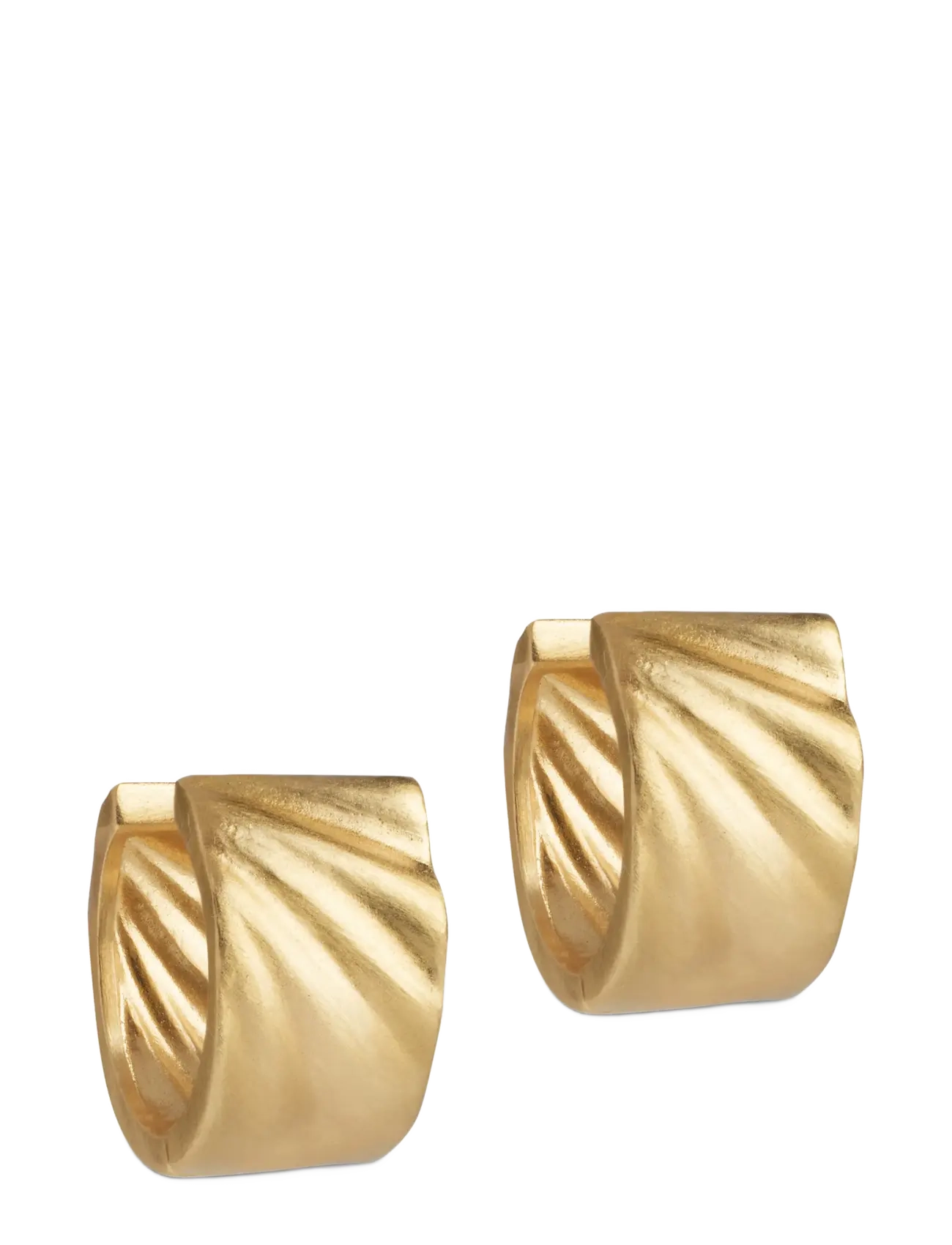 Enamel Copenhagen Hoops, Wave Wide, Medium - Hoops - GOLD PLATED / gold