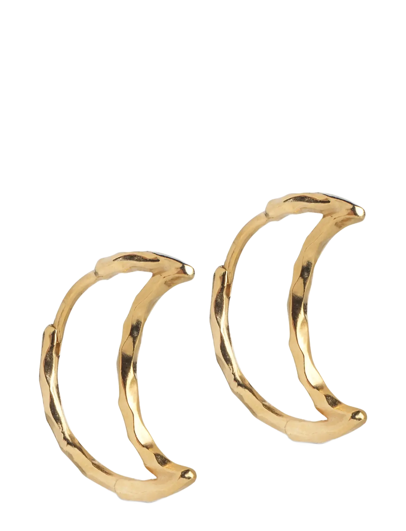Enamel Copenhagen Hoops, Organic Moon Medium - Hoops - GOLD PLATED / gold