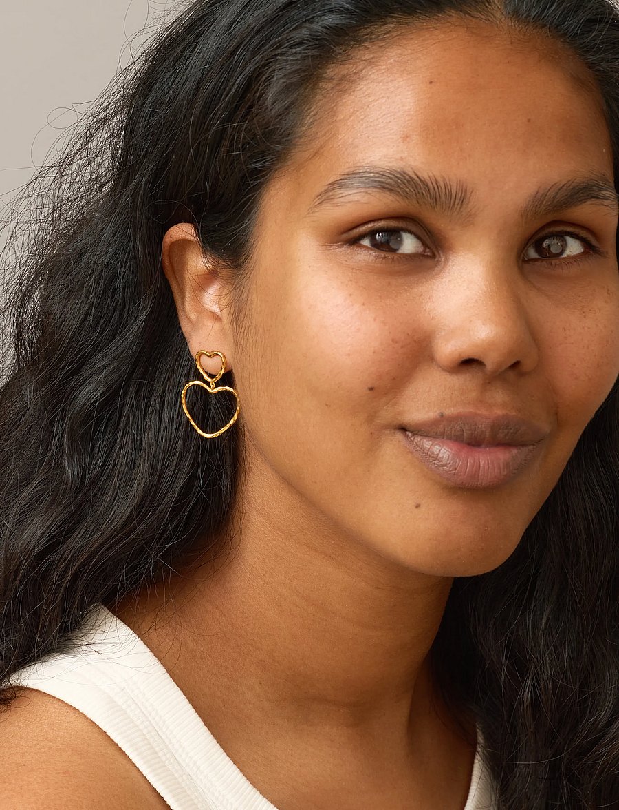 Enamel Copenhagen - Earrings, Organic Lovelink - ohrhänger - gold plated - 0