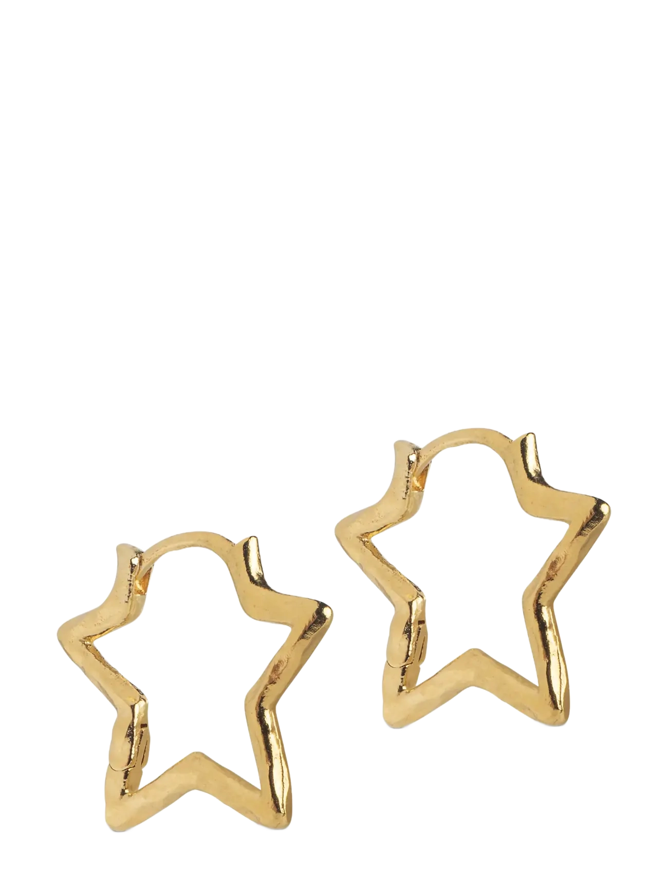 Enamel Copenhagen Hoops, Organic Star Medium - Hoops - GOLD PLATED / gold