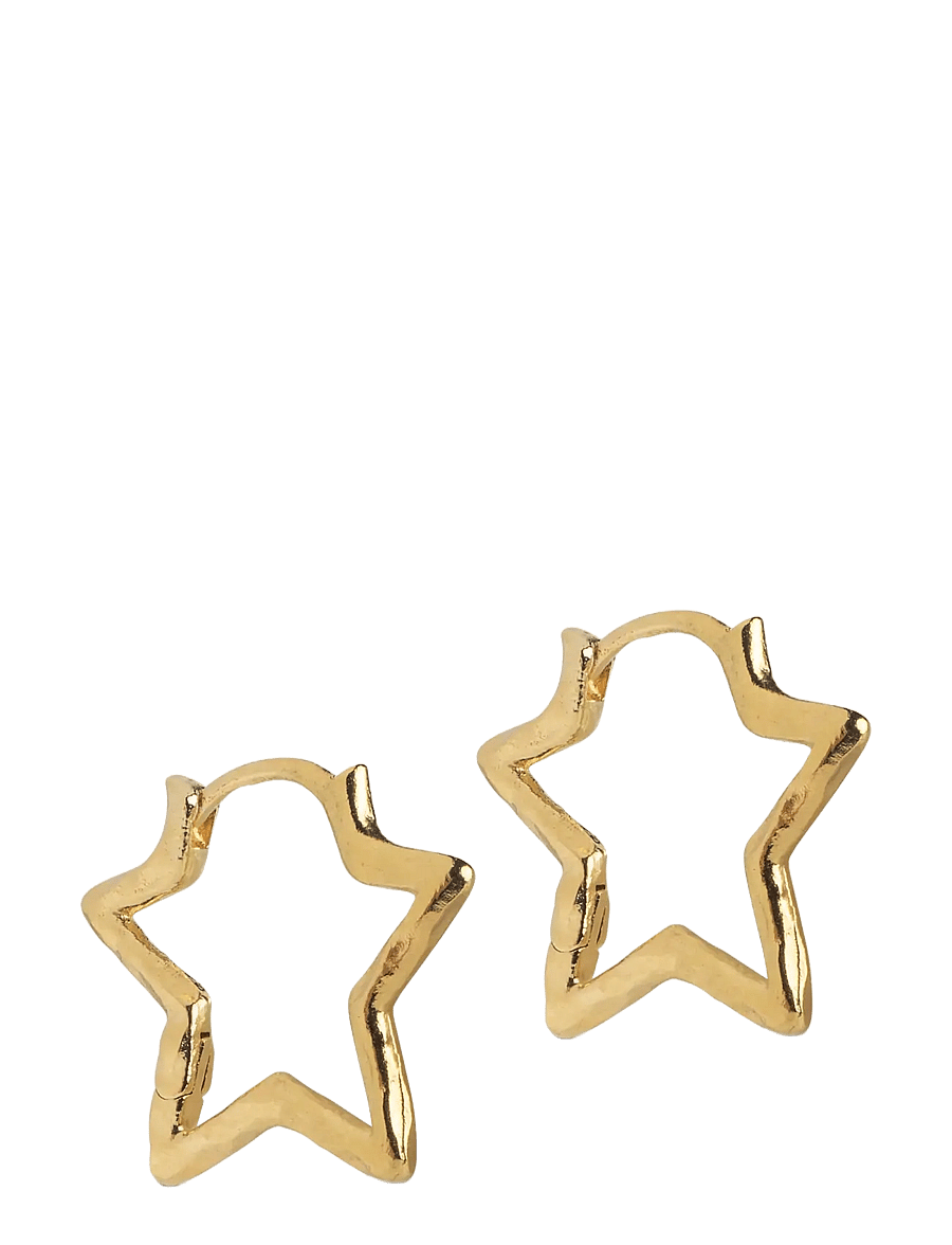 Enamel Copenhagen - Hoops, Organic Star Medium - rõngad - gold plated - 1