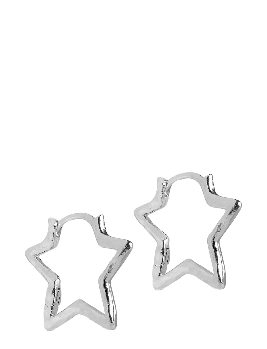 Enamel Copenhagen - Hoops, Organic Star Medium - rõngad - silver plated - 1