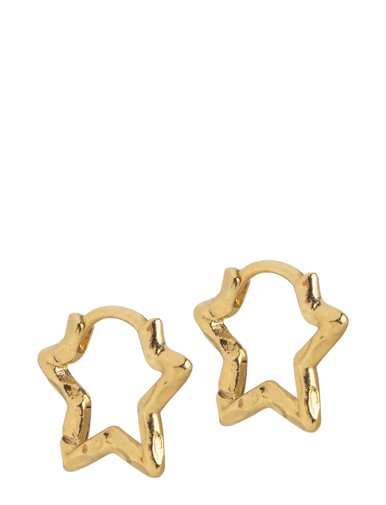 Enamel Copenhagen Hoops, Organic Star Small - Hoops - GOLD PLATED / gold