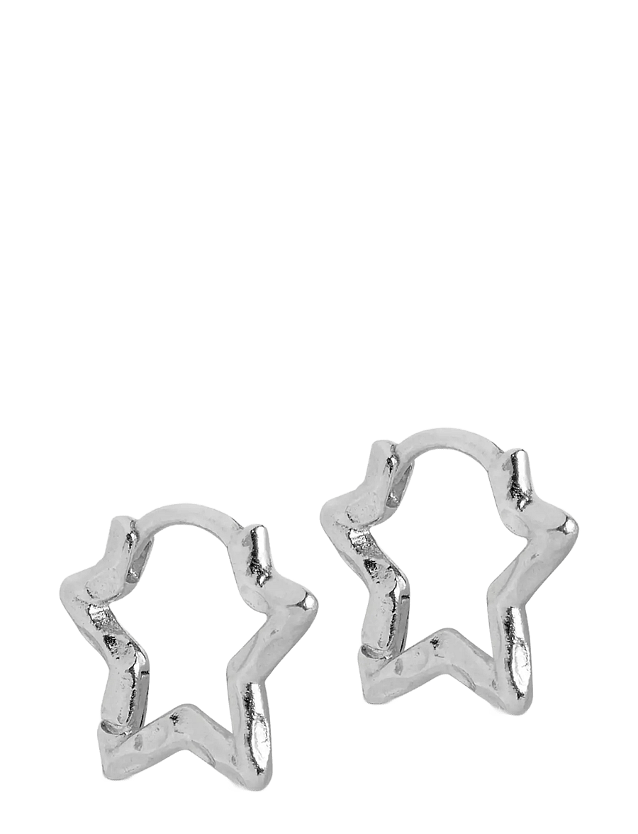 Enamel Copenhagen - Hoops, Organic Star Small - rõngad - silver plated - 1