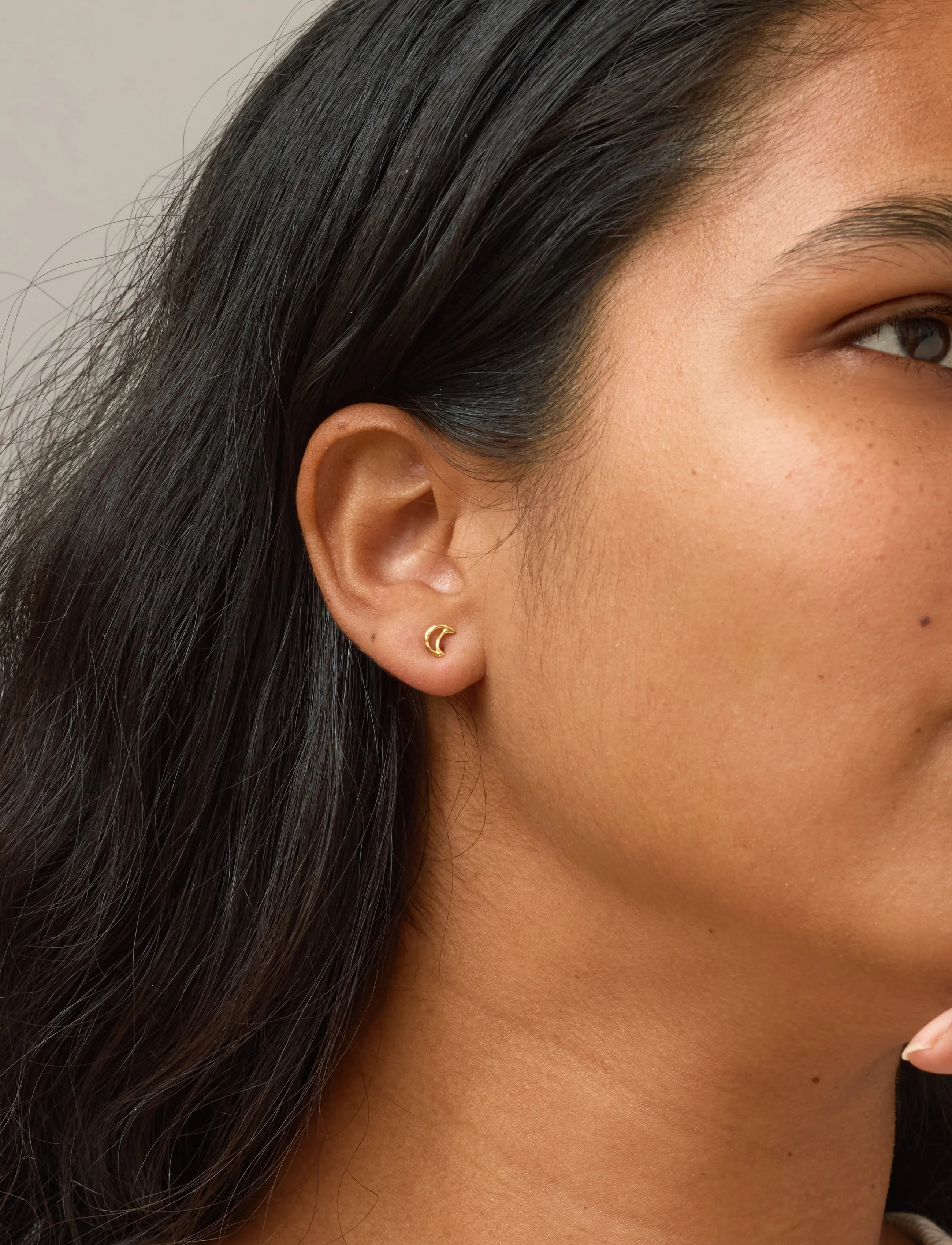 Enamel Copenhagen Studs, Organic Moon - Enamel Copenhagen - GOLD PLATED / gold
