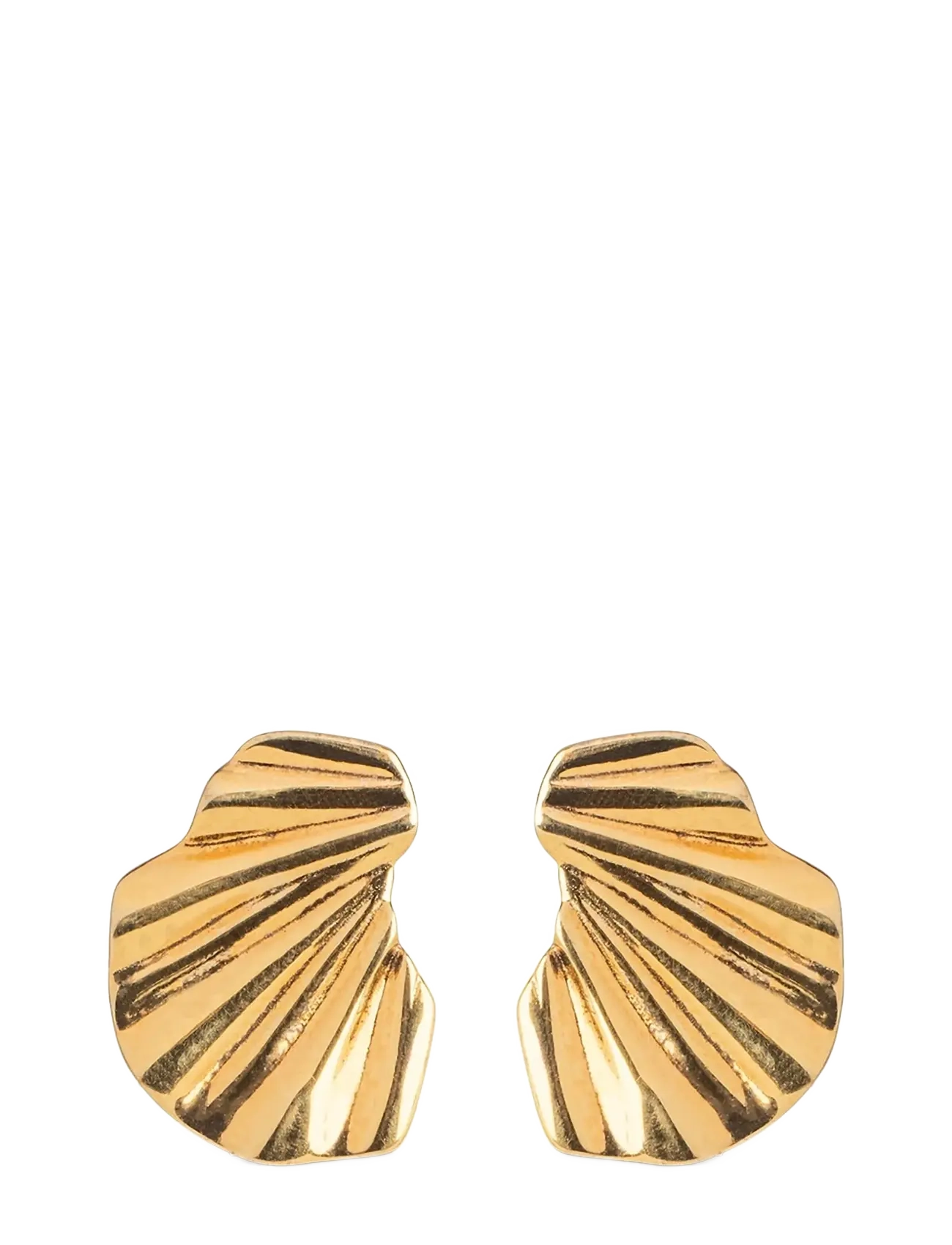 Enamel Copenhagen Wave Earring - Festtøj - 925S/GP/M / gold