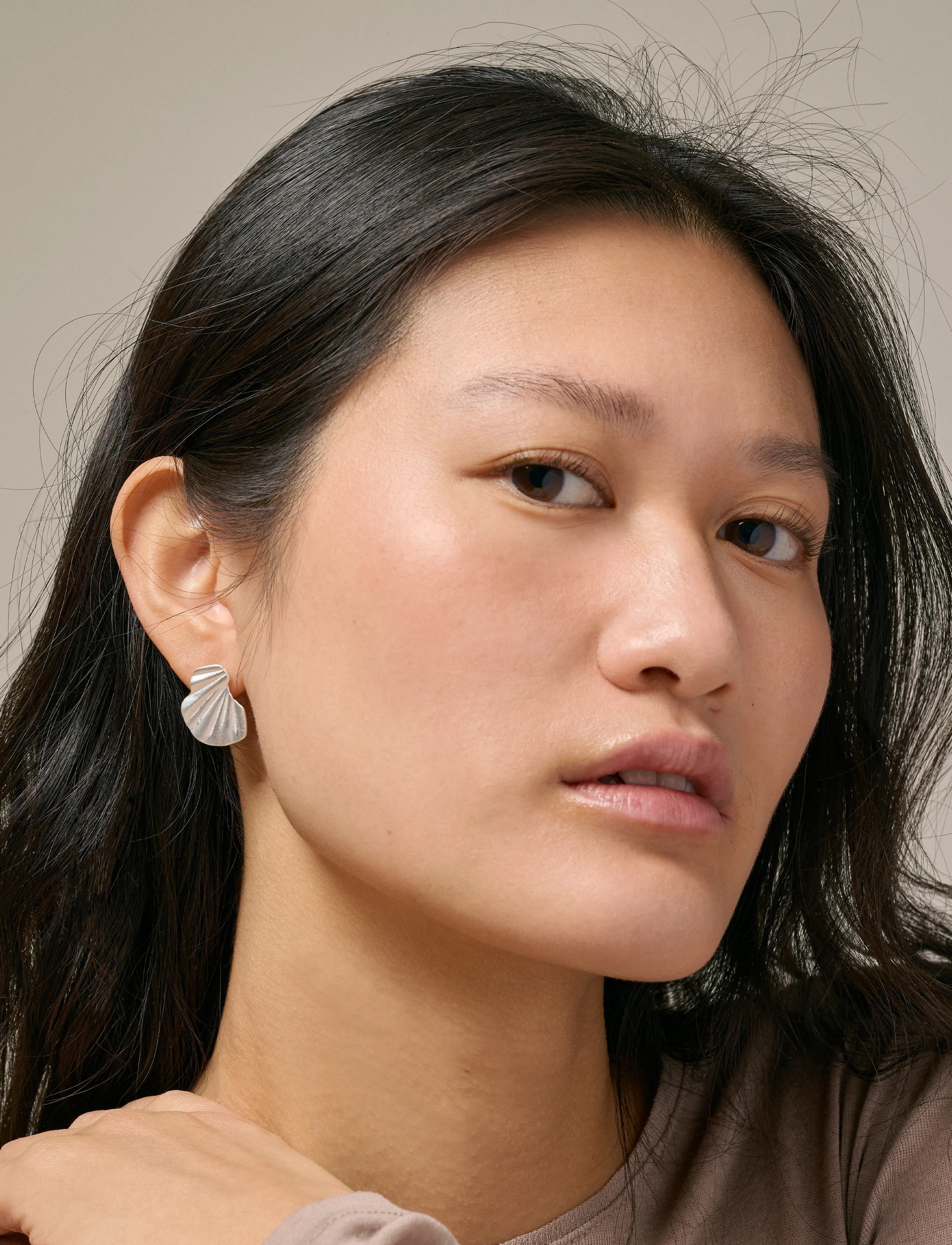 Enamel Copenhagen - Earring, Wave - silver plated - 0