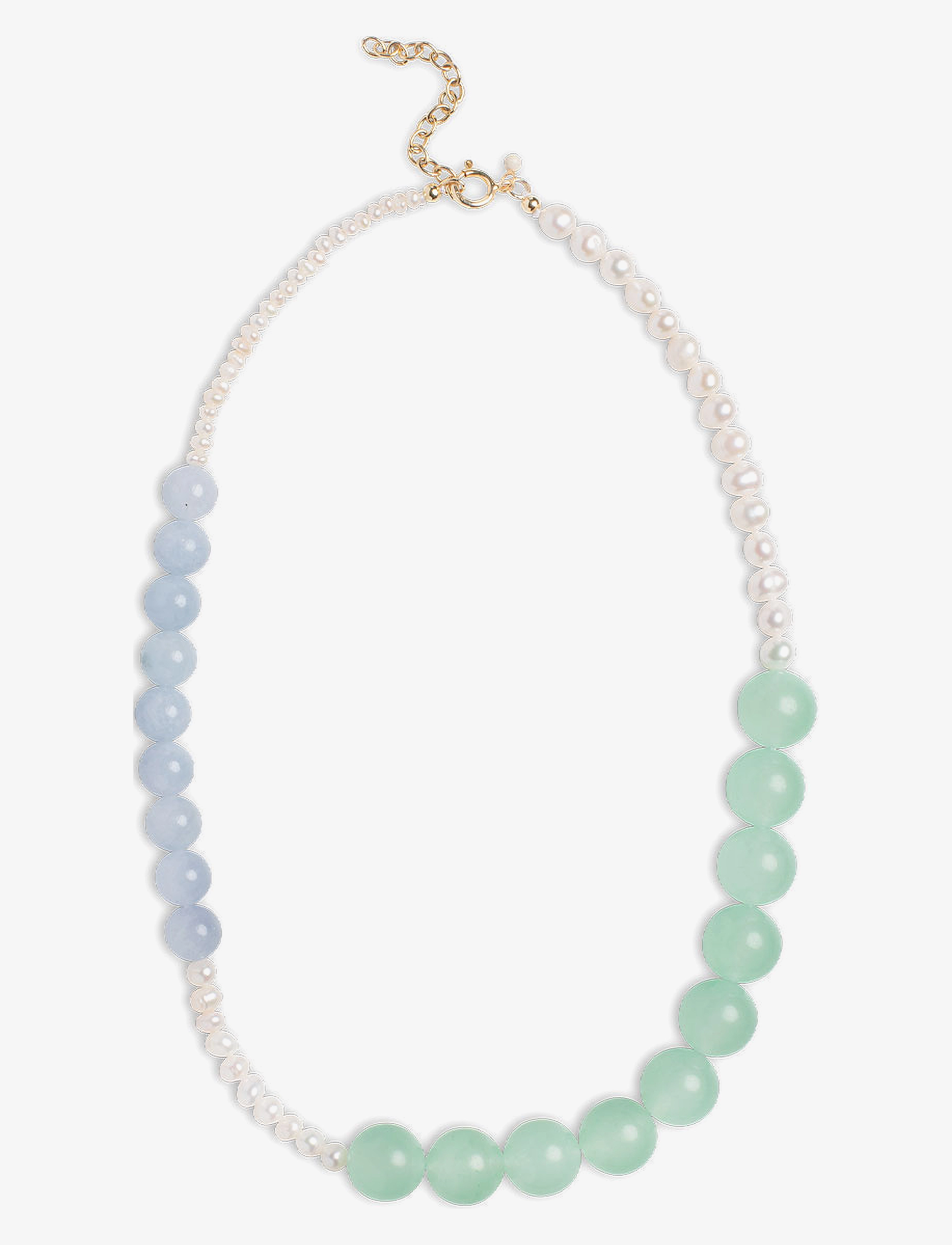 Enamel Copenhagen - Yara Necklace - pearls, light blue, light green - 1