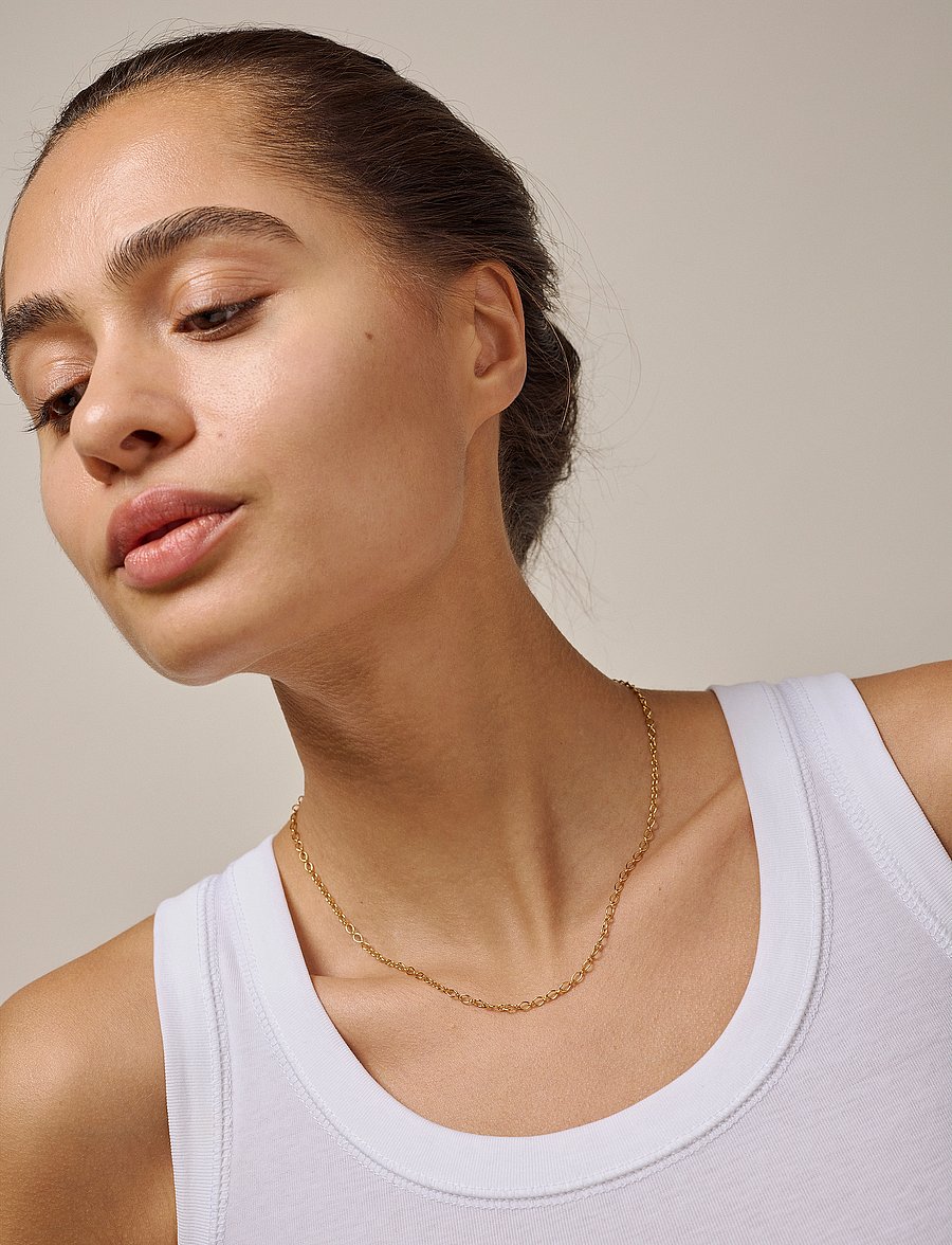 Enamel Copenhagen - Simple Charm Necklace - halsketten - 925s/gp - 0
