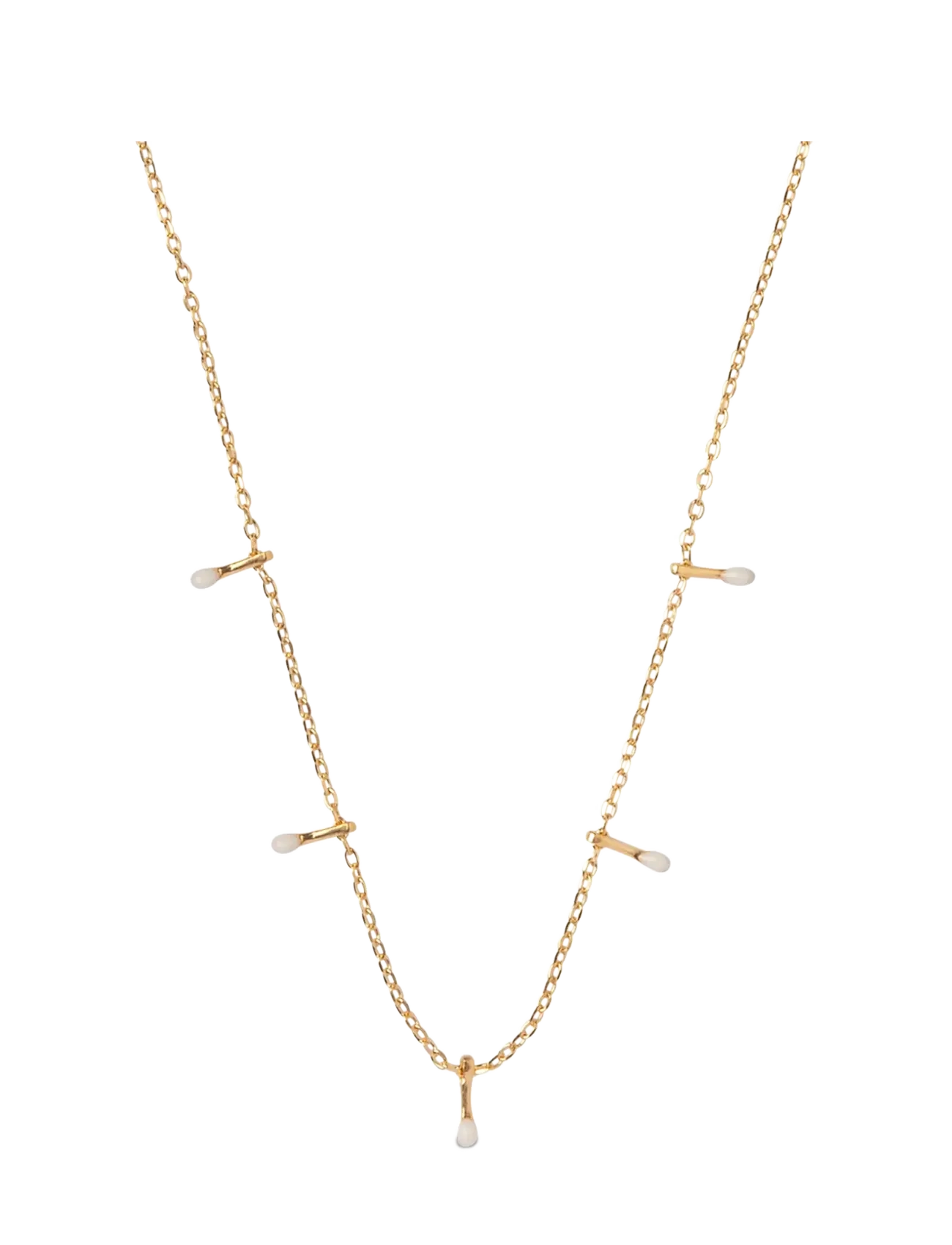 Enamel Copenhagen Necklace, Lola Drop - Officewear - DAISY / gold