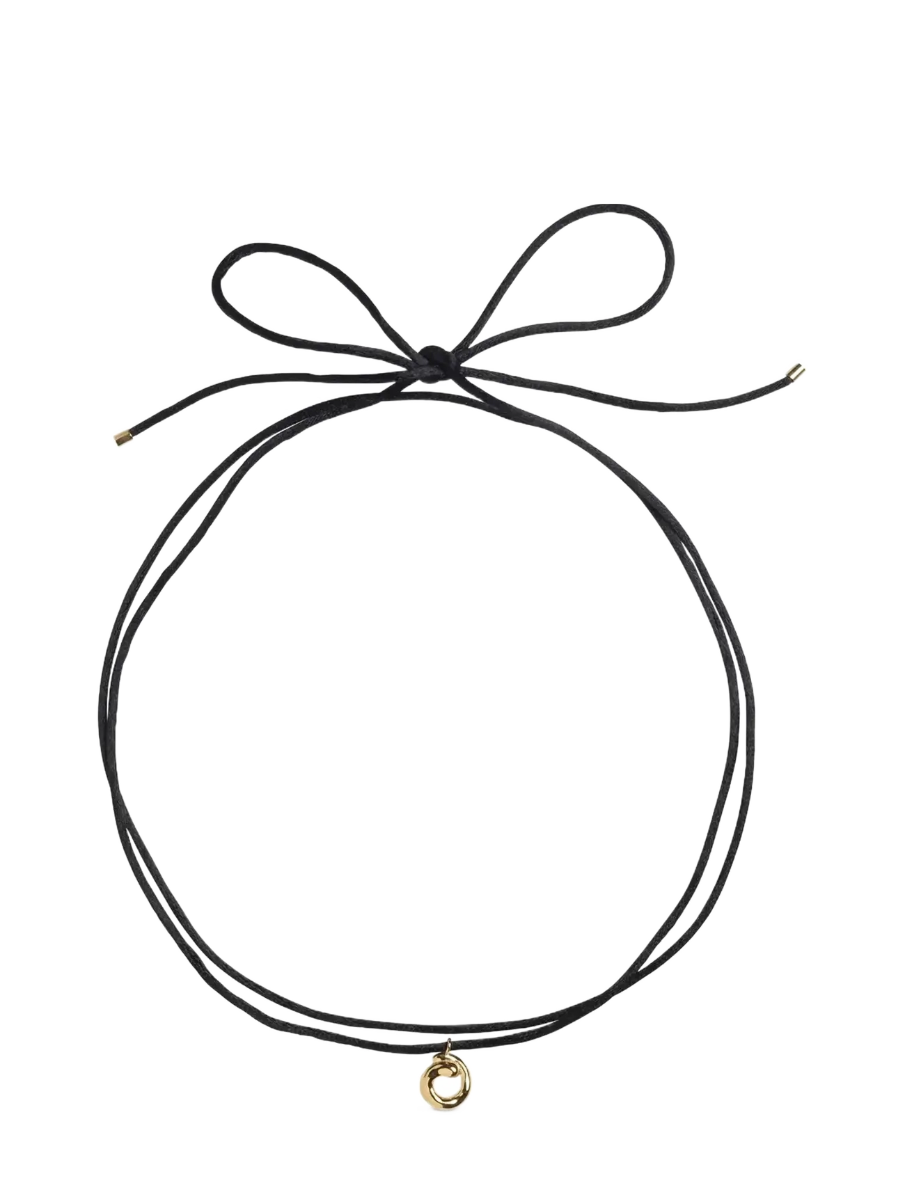 Enamel Copenhagen Necklace, Sora Tie - Enamel Copenhagen - 925S/GP / black