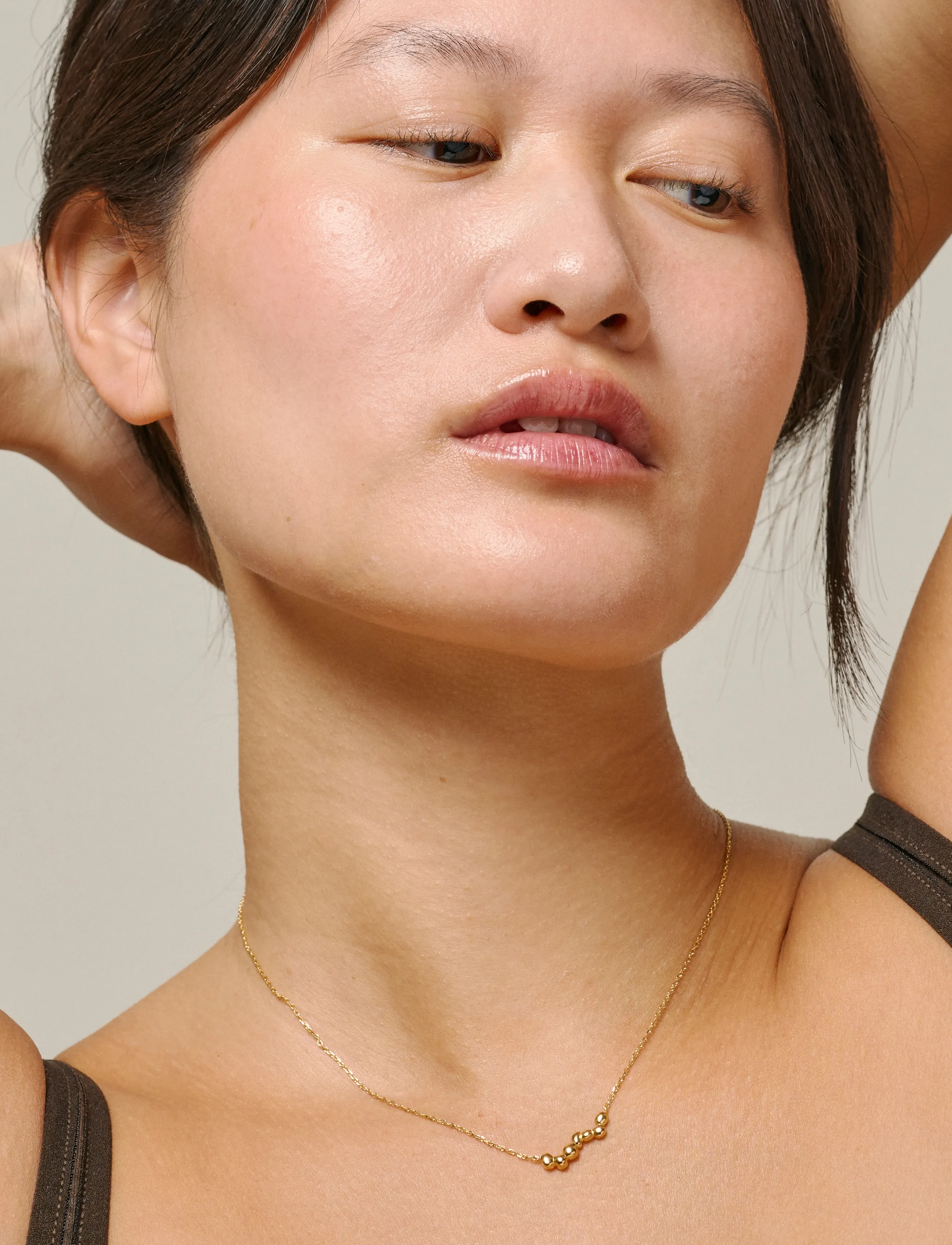 Enamel Copenhagen Necklace, Nara - Schmuck - 925S/GP / gold