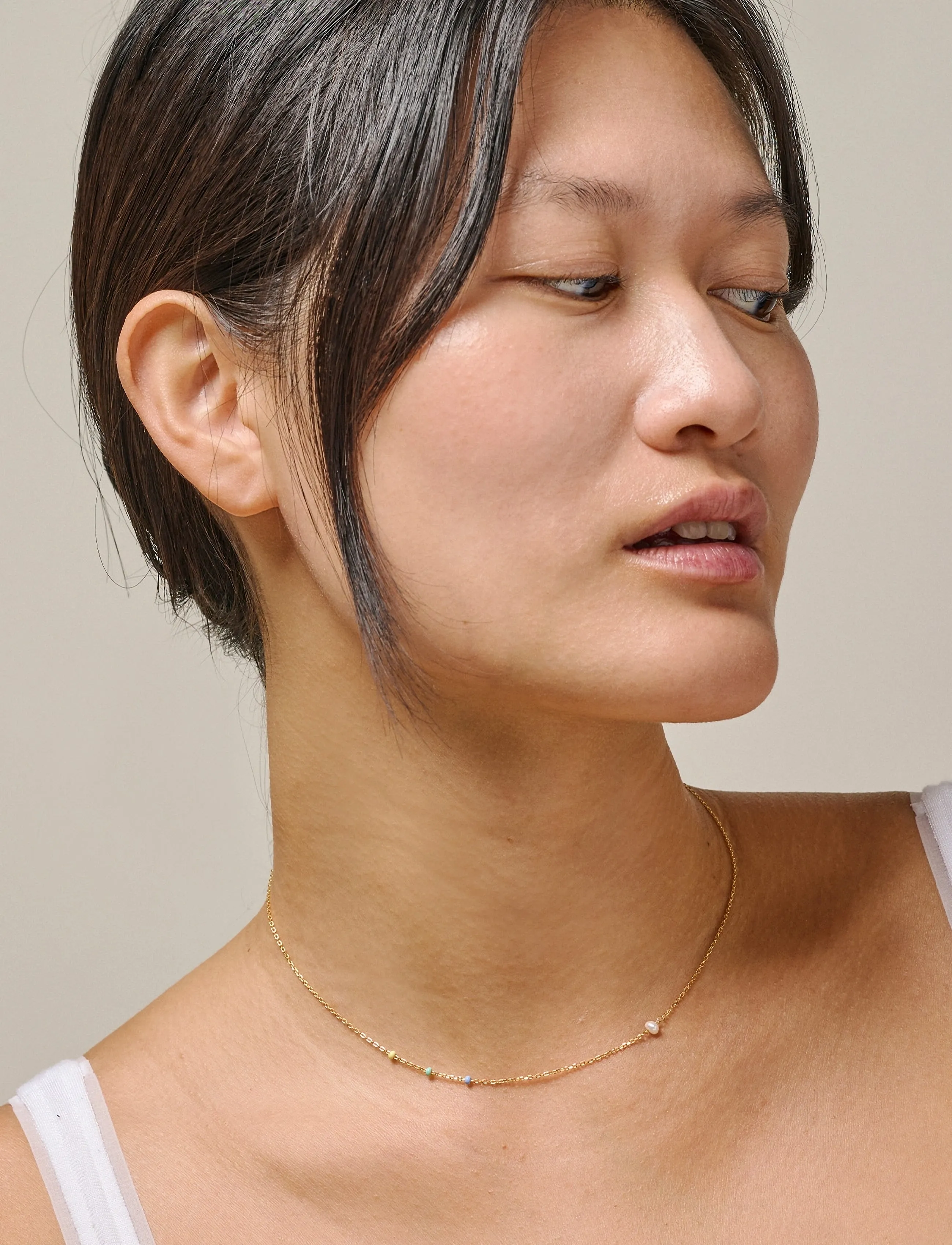 Enamel Copenhagen Necklace, Lola Simple, One Size, Necklaces, Gold - Dainty Frauen