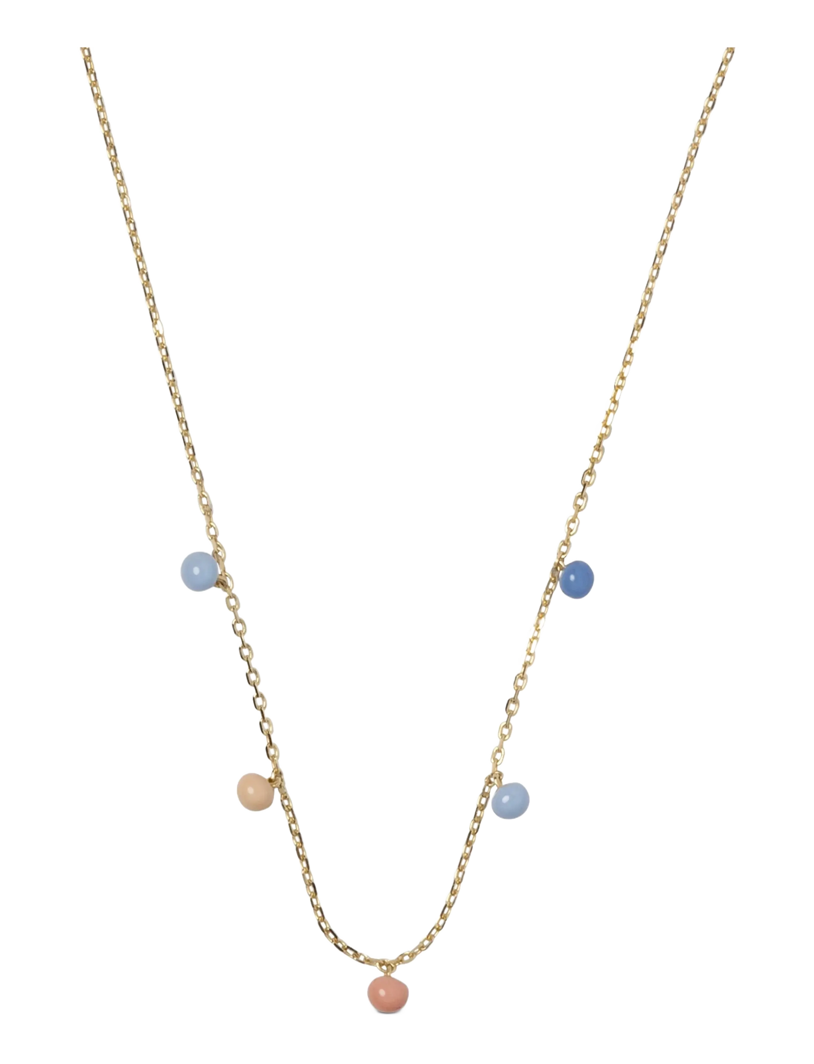 Enamel Copenhagen Necklace, Theresia - Jung - SUNSET / gold