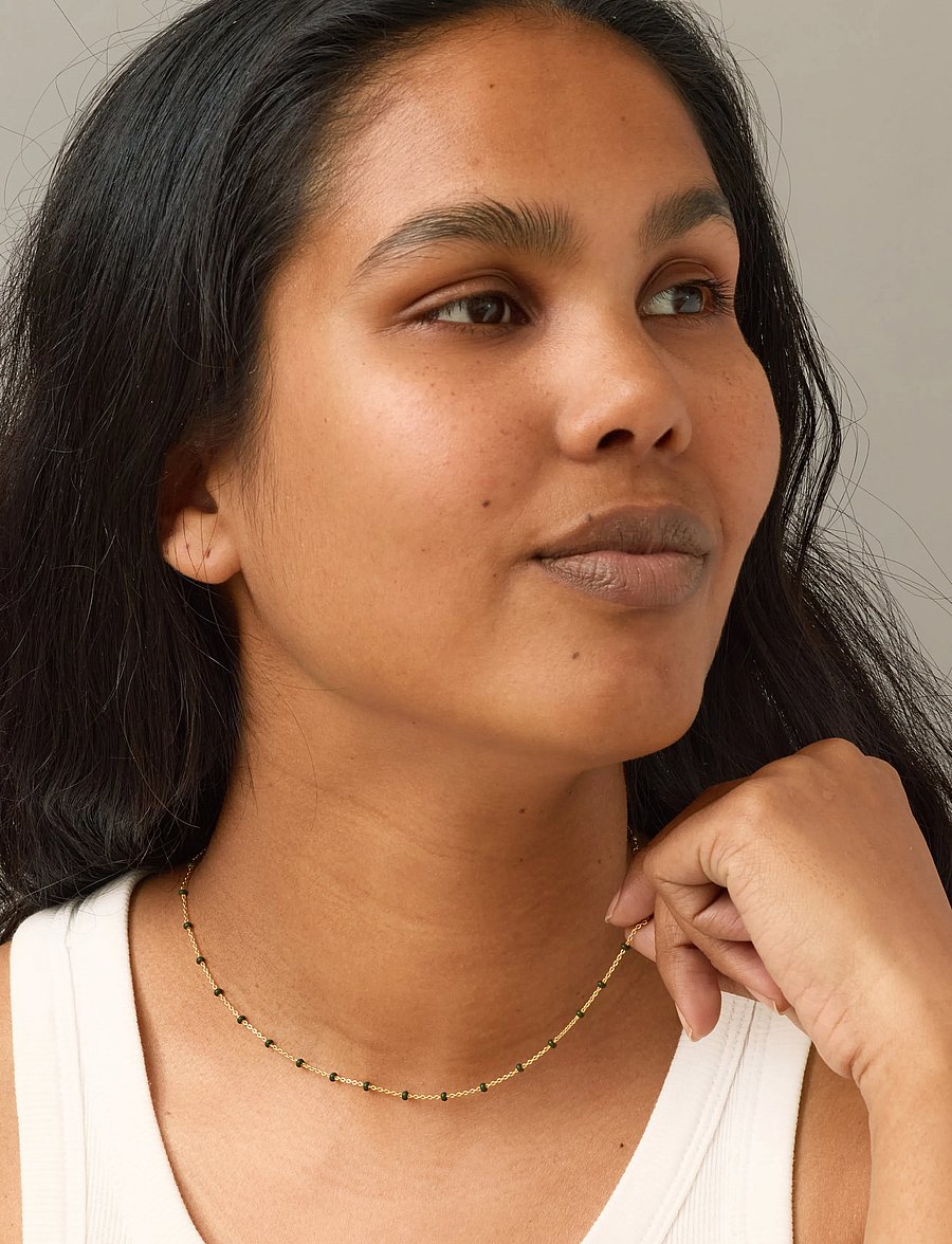 Enamel Copenhagen - Necklace, Lola - chain necklaces - khaki - 0