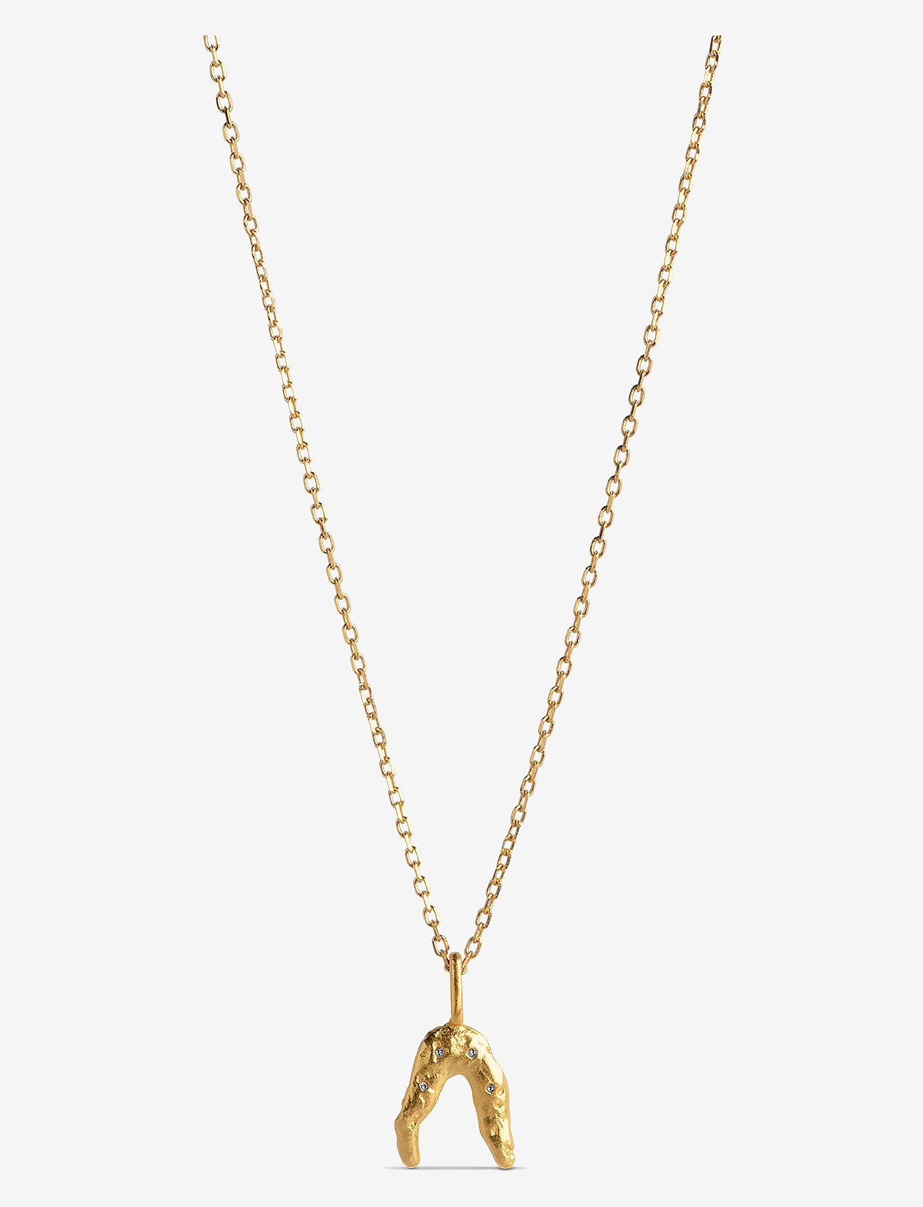 Enamel Copenhagen - Necklace, Wishbone - clear cz - 0