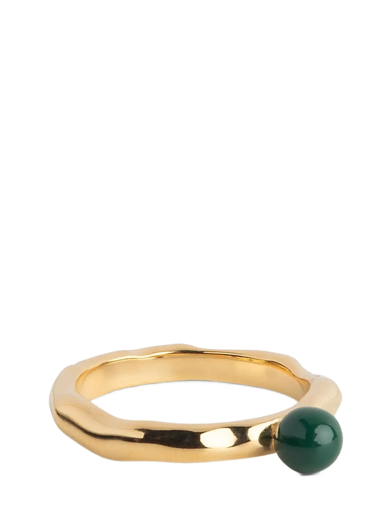 Enamel Copenhagen Ring, Ariel - Enamel Copenhagen - PETROL GREEN / gold