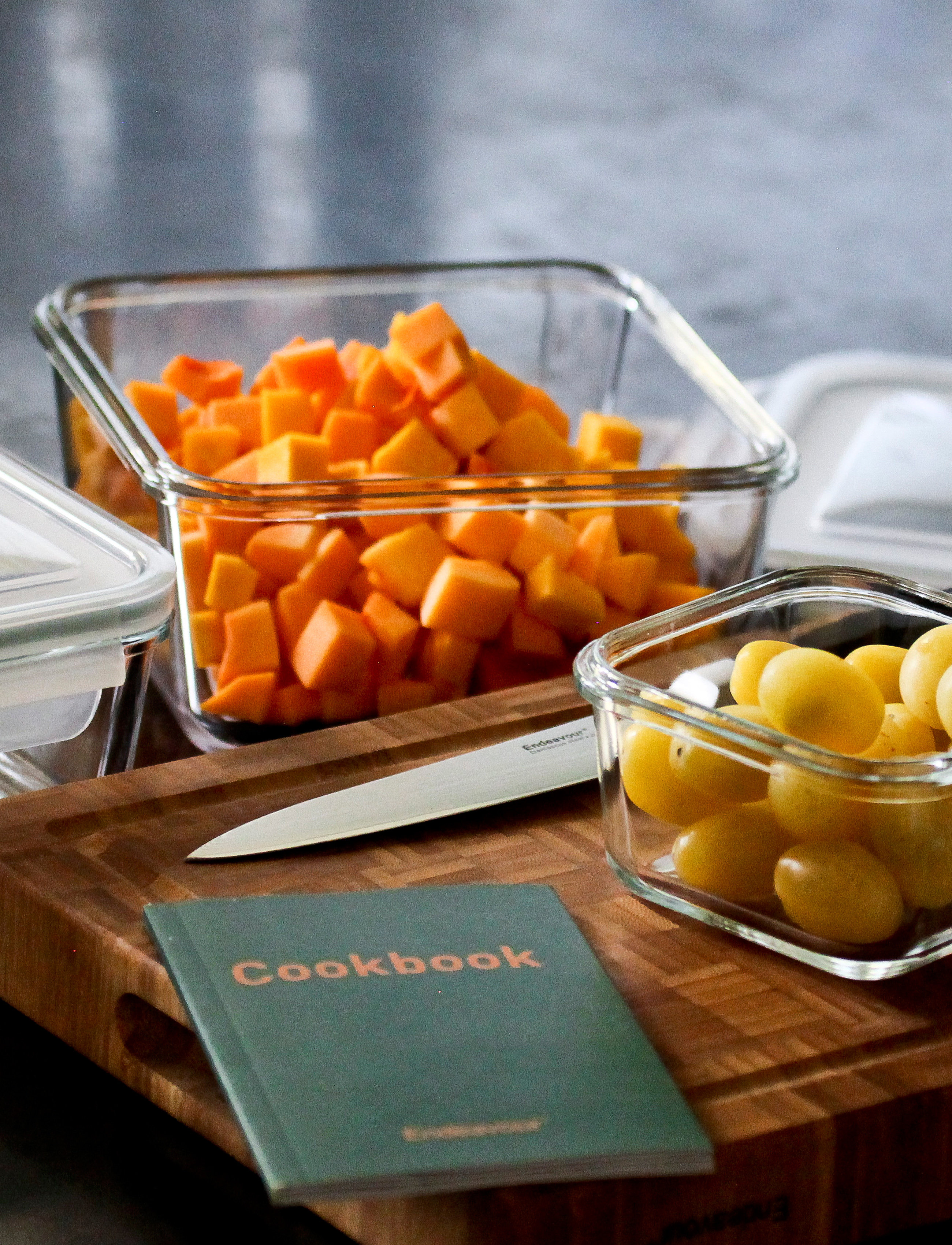 Endeavour - Endeavour® firkantet Foodbox opbevaring med låg 3-stk - clear - 3