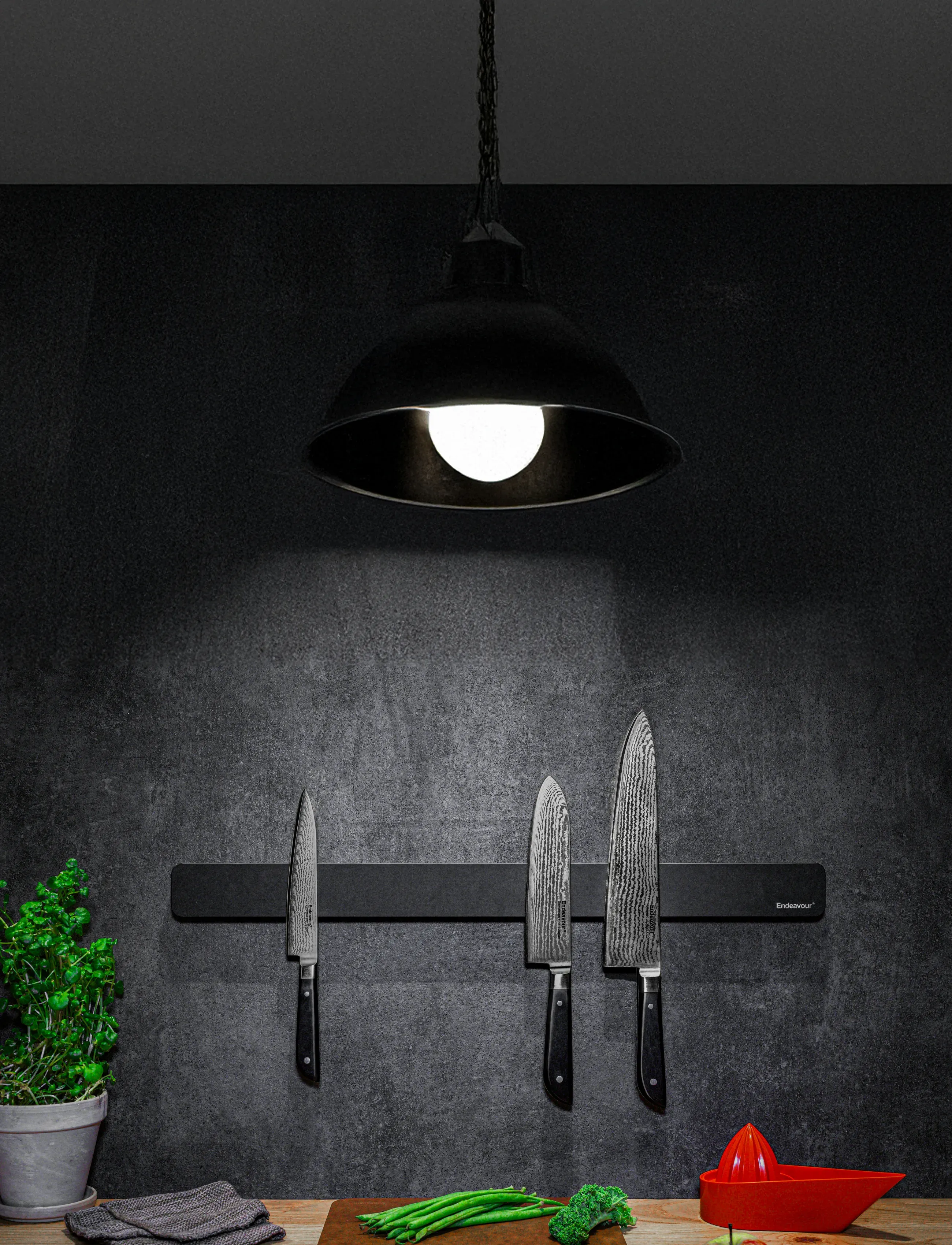 Endeavour - Endeavour Knife Magnet Long - knivblokke - black - 5