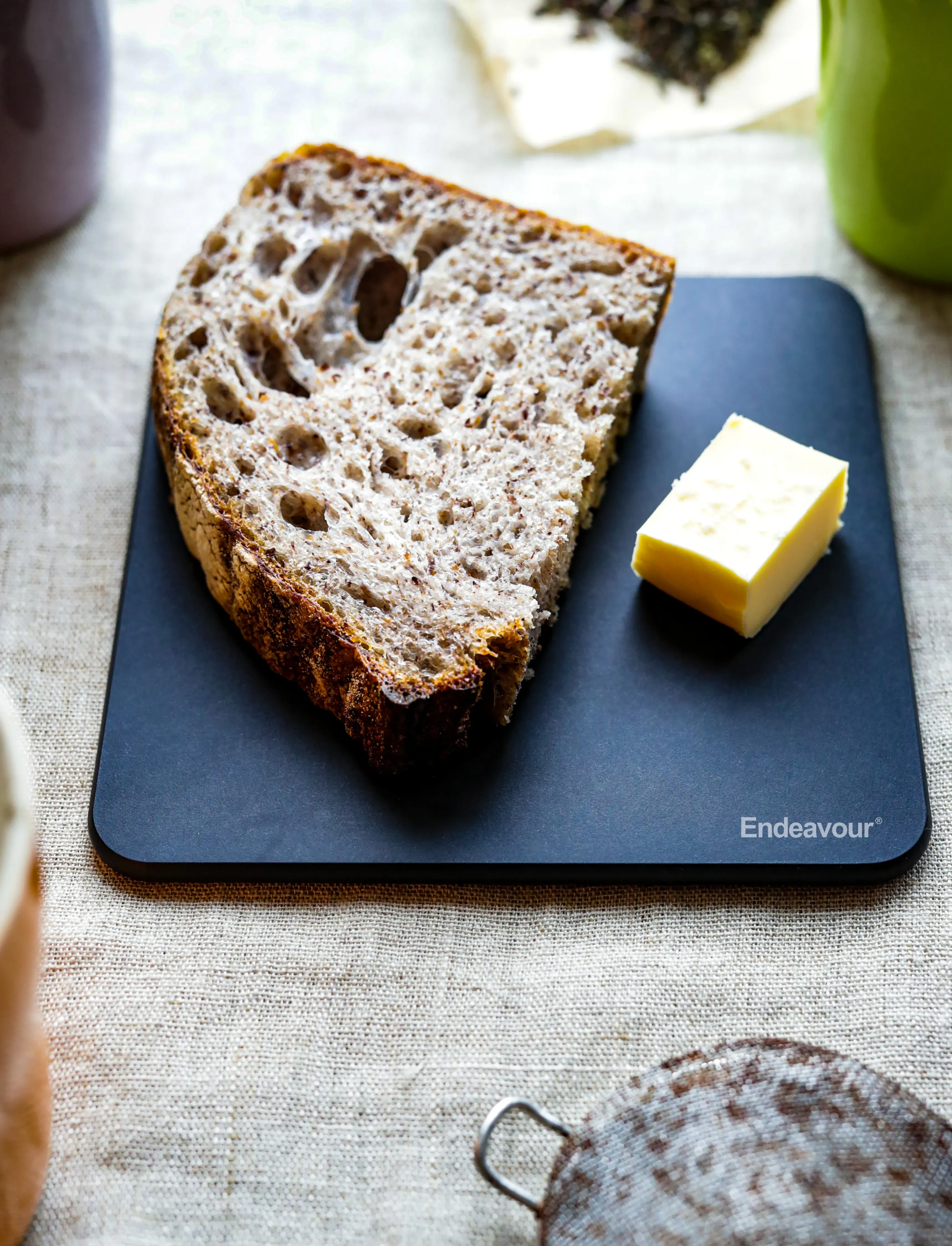 Endeavour Bread & Butter Board Black 14X14 Cm, cm, Serving Dishes, Schwarz - Tapas Boards Sets, Homeware