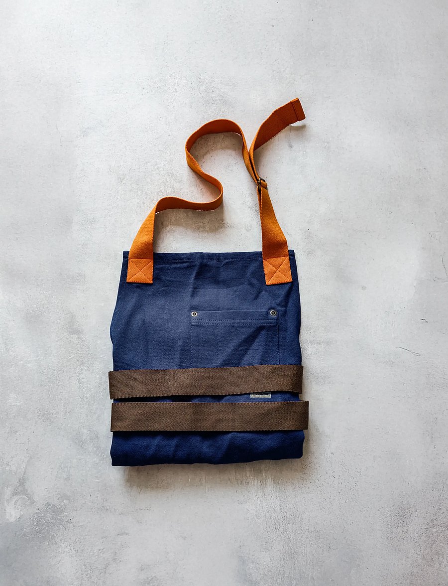 Endeavour - Forklæde canvas blue - blue - 0