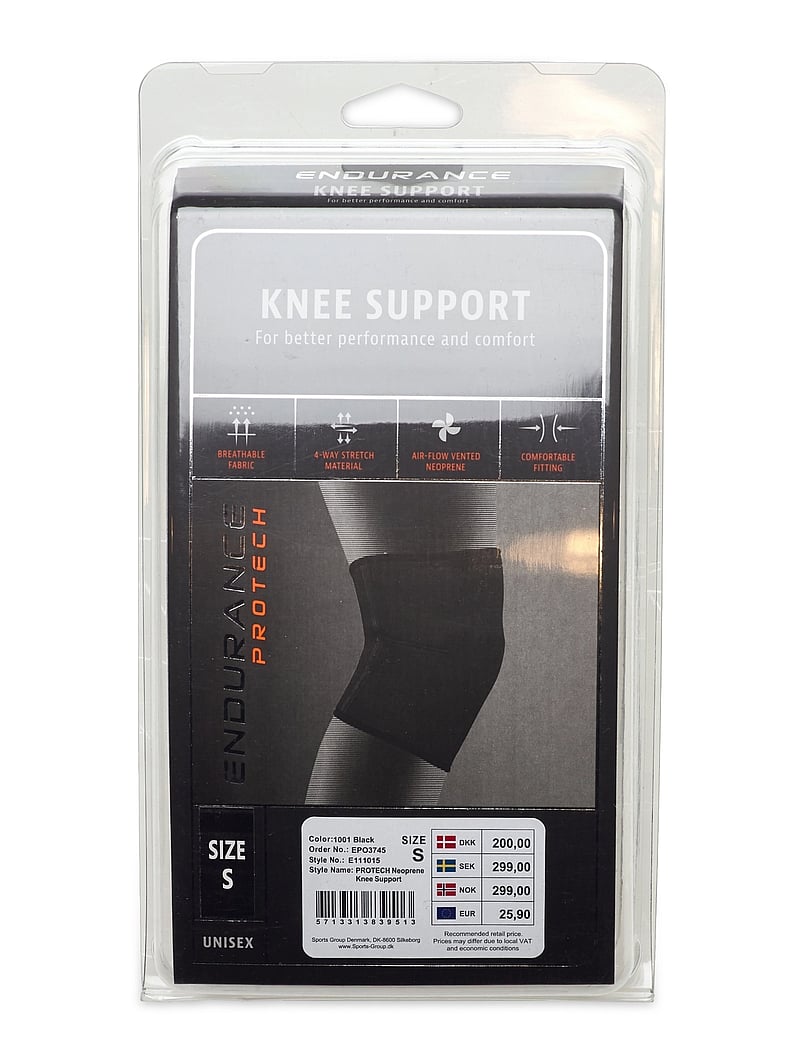 Endurance - PROTECH Neoprene Knee Support - põlvetugi - black - 1