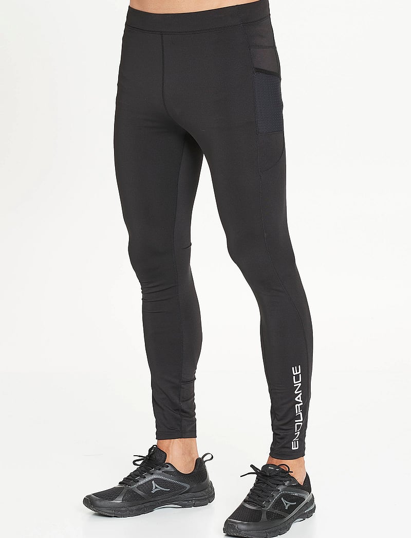 Endurance - Kerir Unisex Long Running Tights XQL - running tights - black - 0