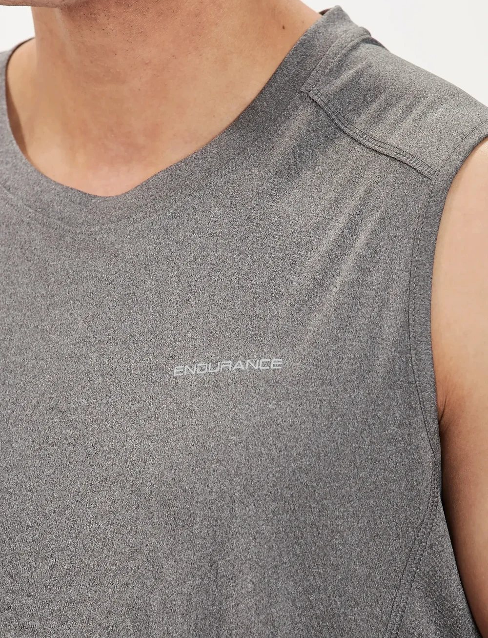 Endurance - Landeer M Sleeveless Top - tank tops - dark grey melange - 0