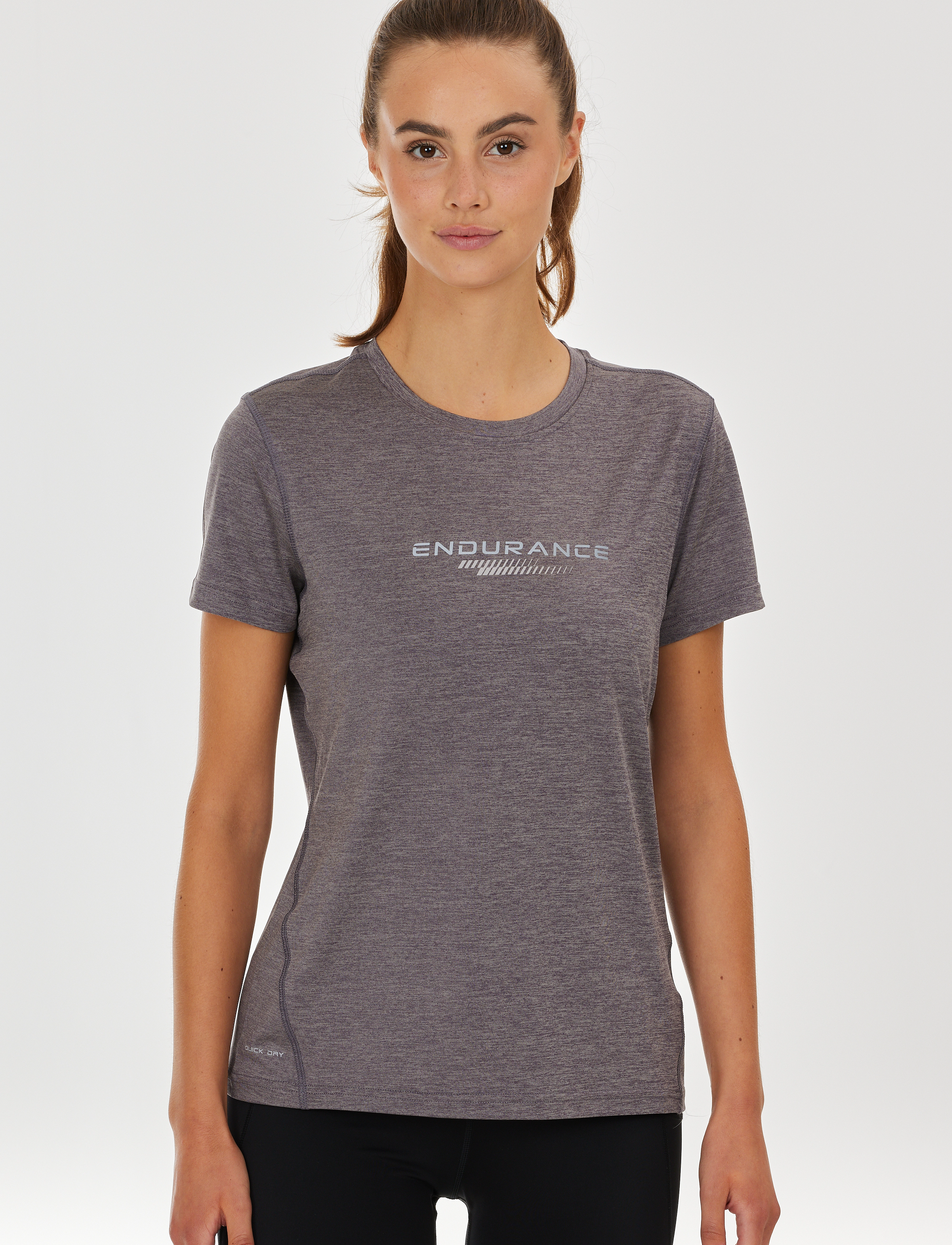 Endurance - Wange W Melange S/S Tee - 1117 shark - 3