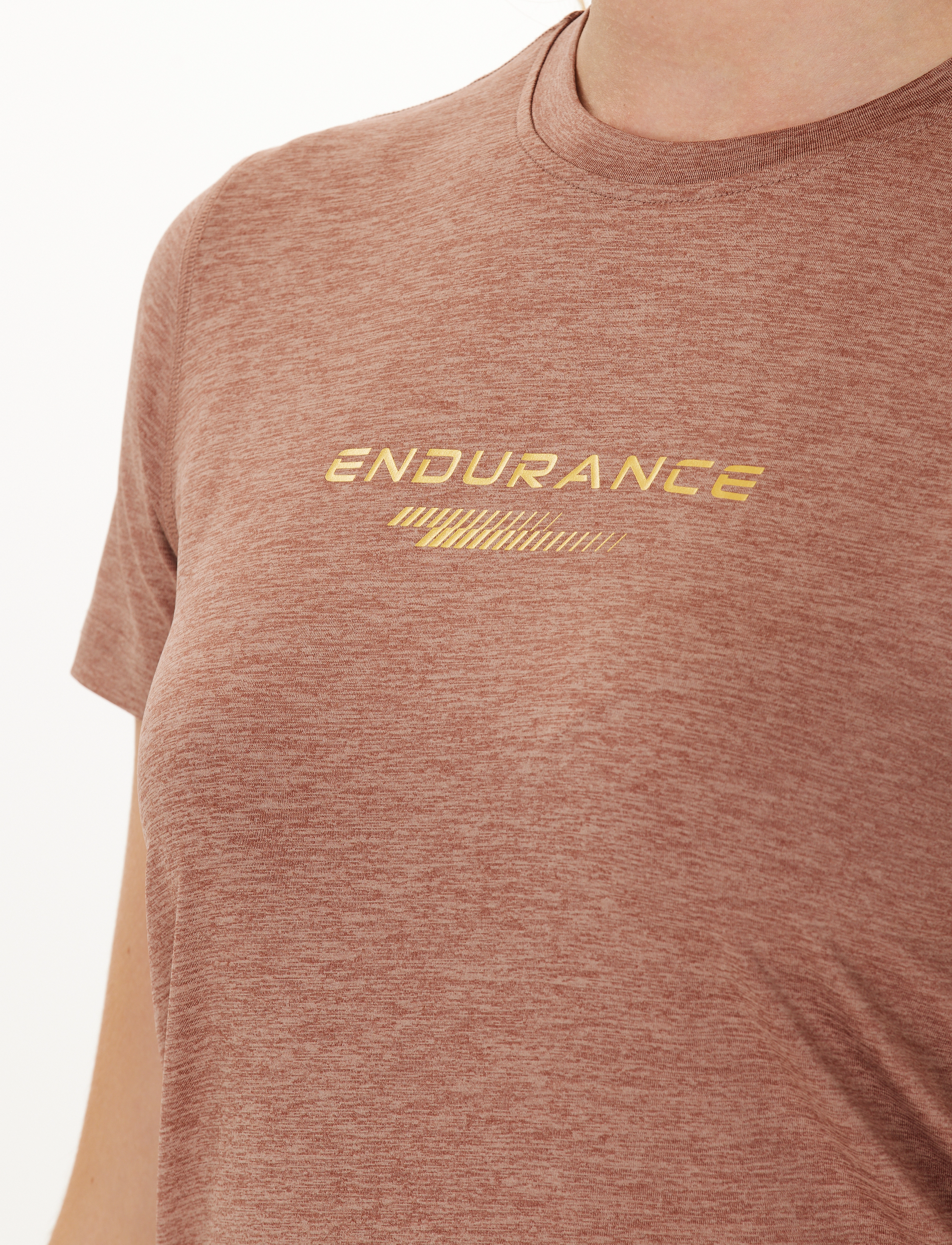 Endurance - Wange W Melange S/S Tee - 5167 clove - 4
